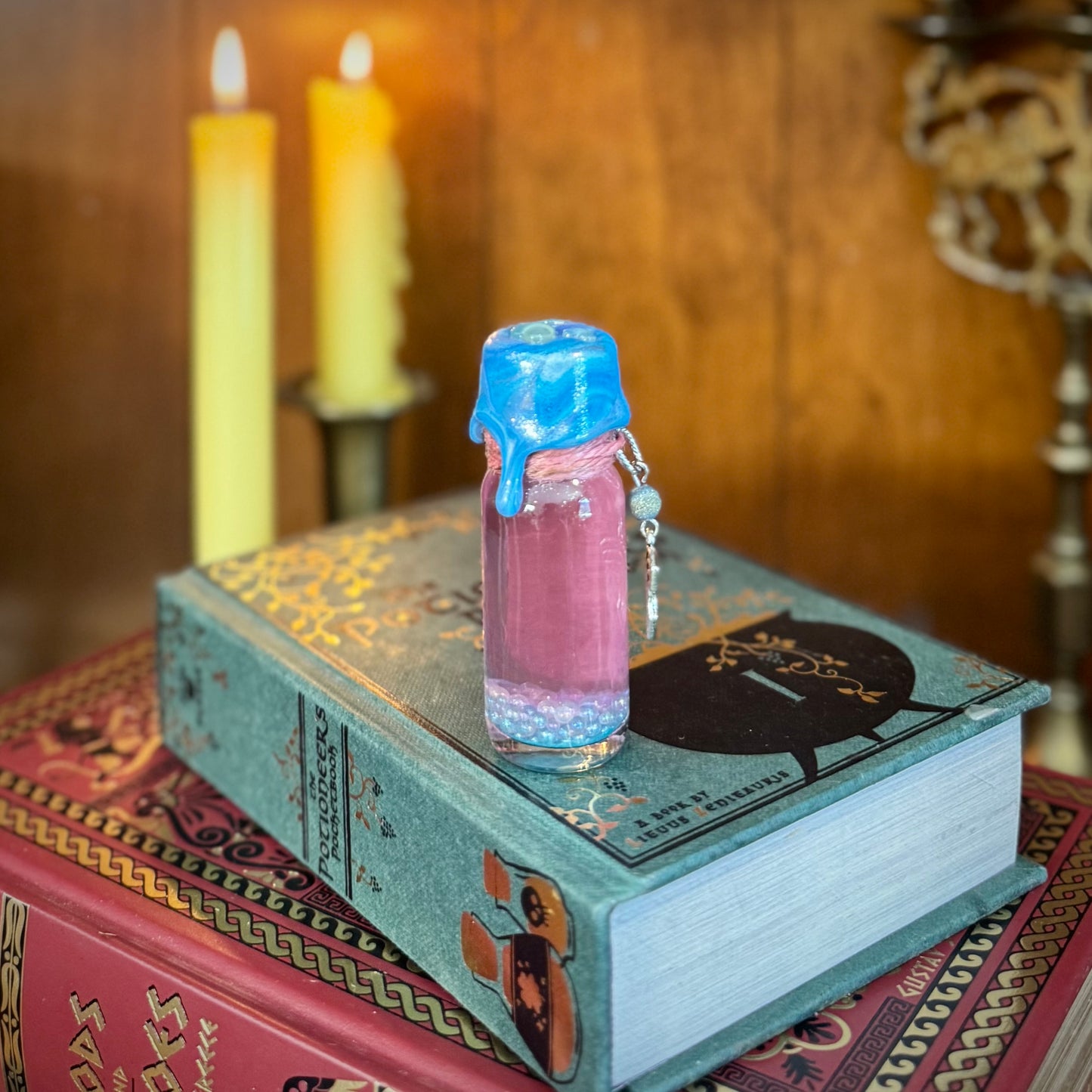 True to Self, A Pink to Blue Color Change Mini Potion Bottle Fidget