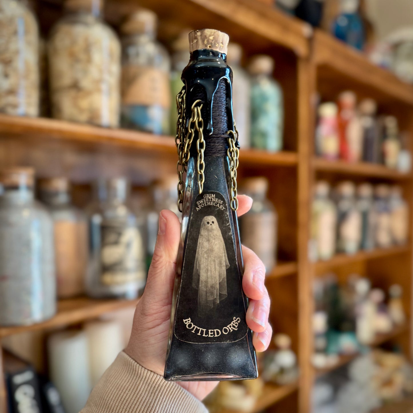 Bottled Orbs, A Ghostly Color-Changing Potion Bottle Prop