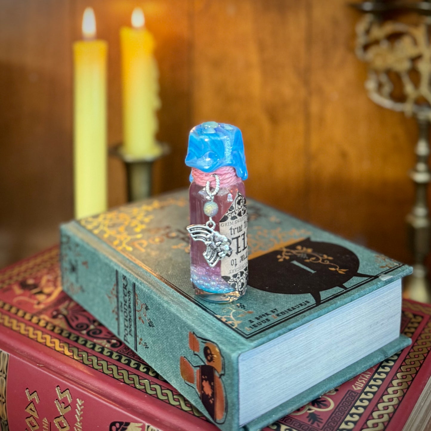 True to Self, A Pink to Blue Color Change Mini Potion Bottle Fidget