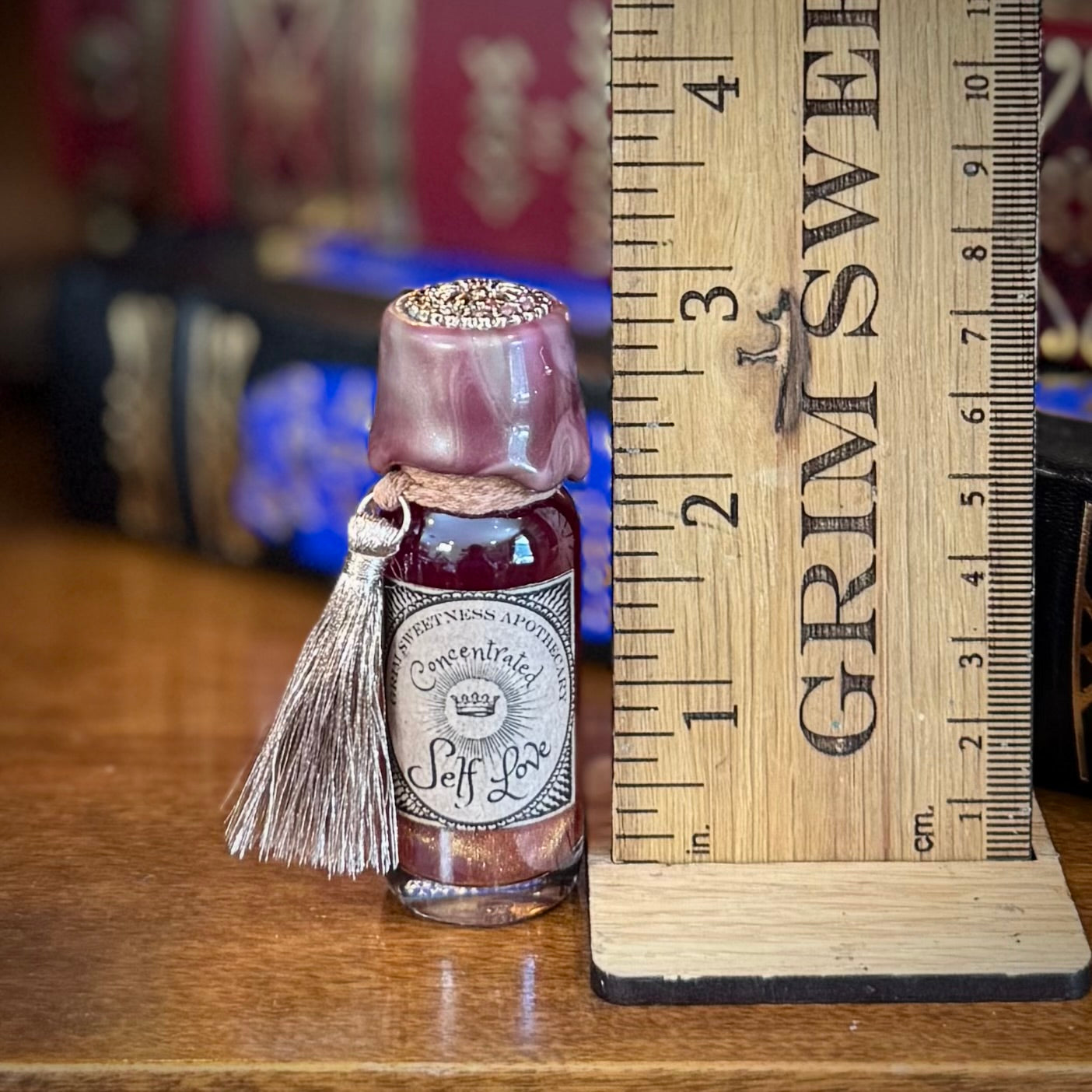 Self Love, A Rose Quartz Infused Mini Potion Bottle Fidget TASSEL