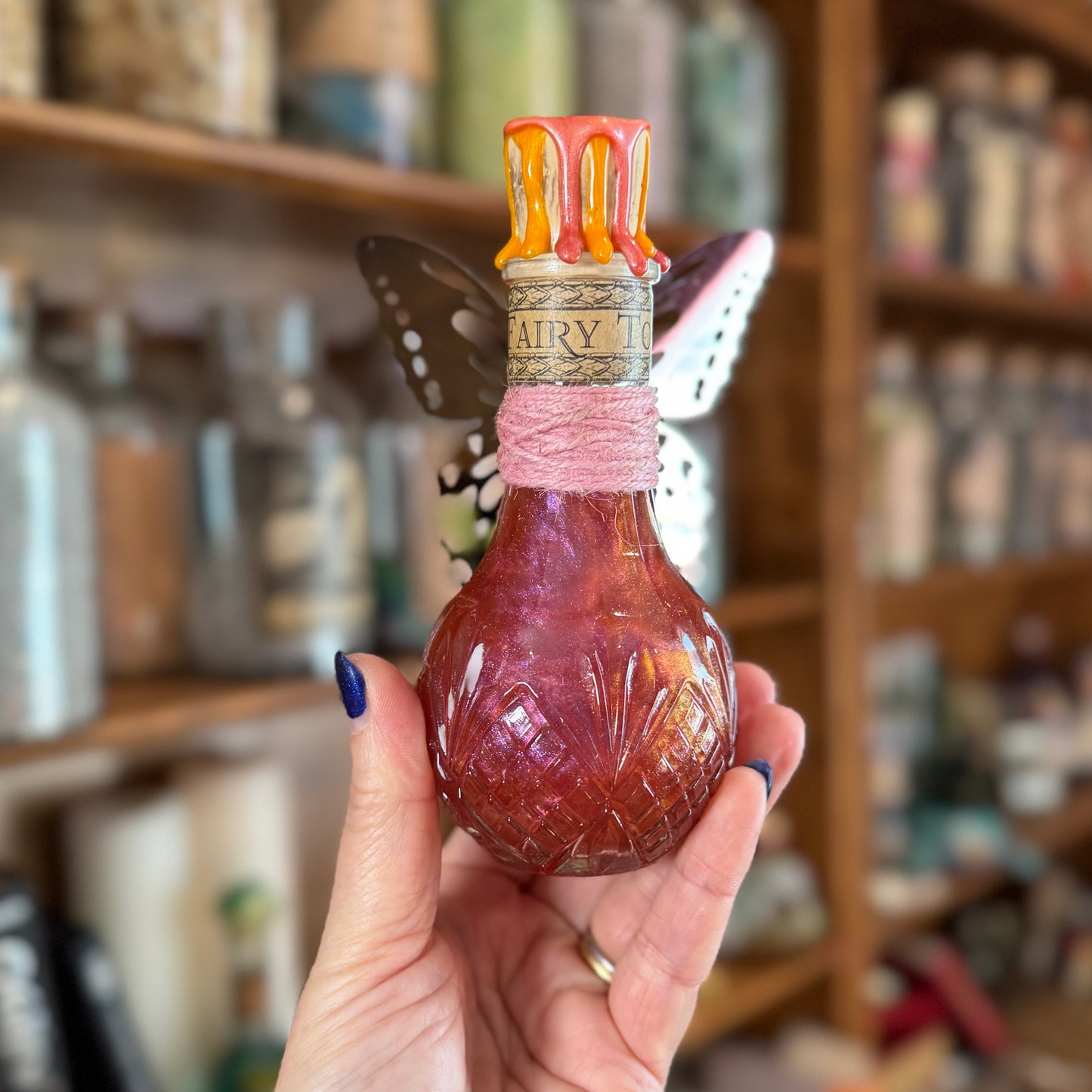 Fairy Tonic, A Swirling, Color Shifting Potion Bottle Prop