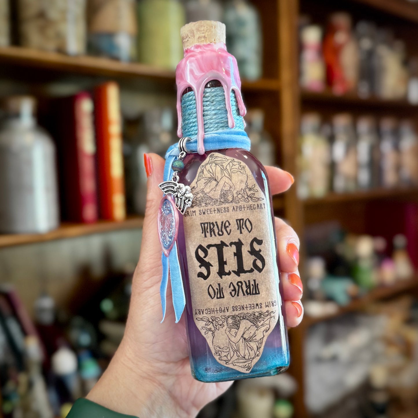 True To Self Potion -PINK TO BLUE- Color Change Potion Bottle Prop