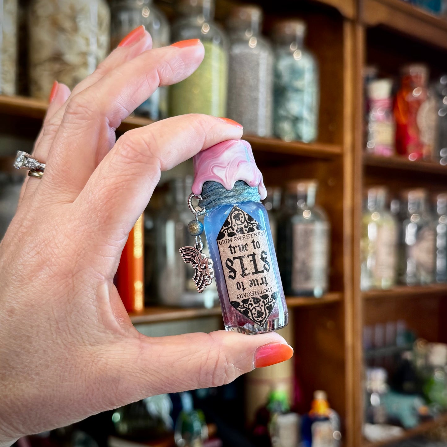 True to Self- BLUE TO PINK- Color Change Mini Potion Bottle Fidget