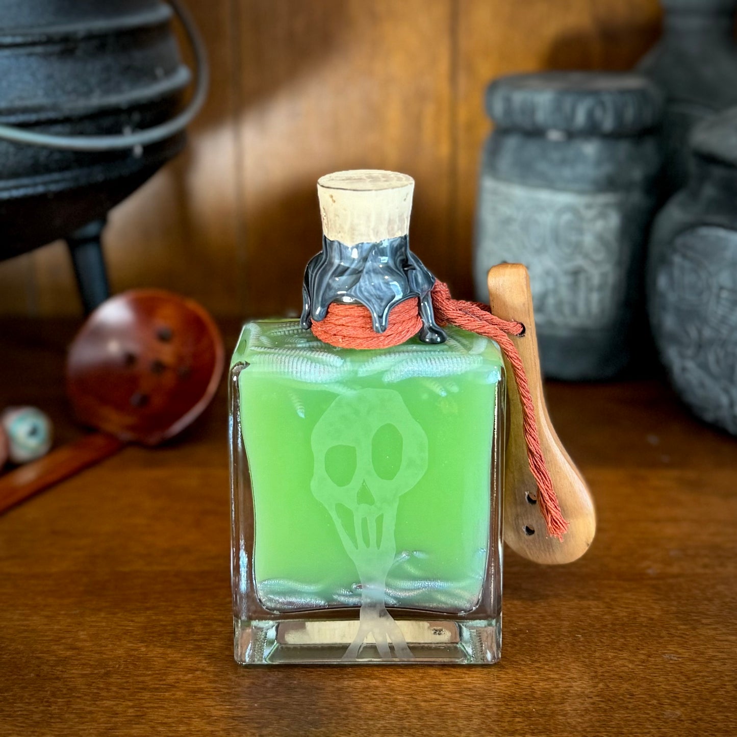 Sally's Worm Wort Soup, A Color Changing Decorative Potion Bottle