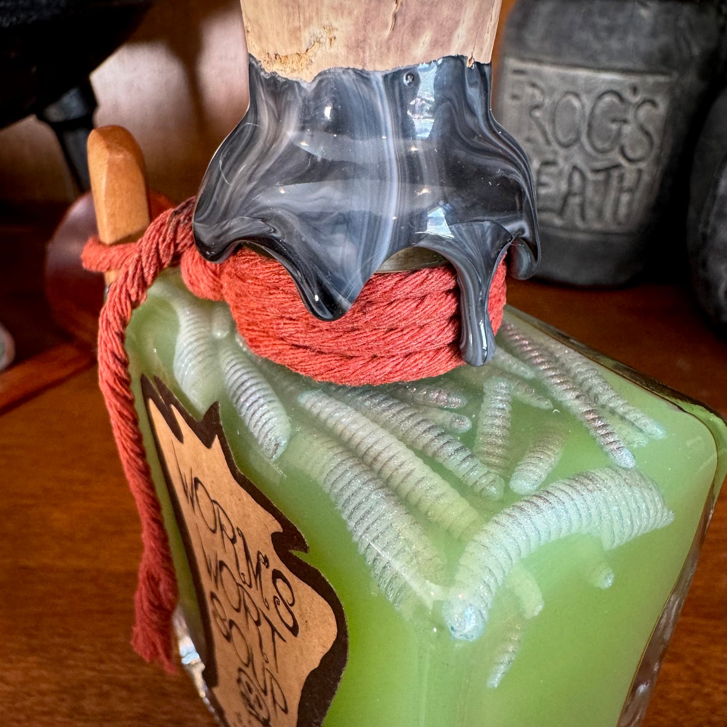 Sally's Worm Wort Soup, A Color Changing Decorative Potion Bottle