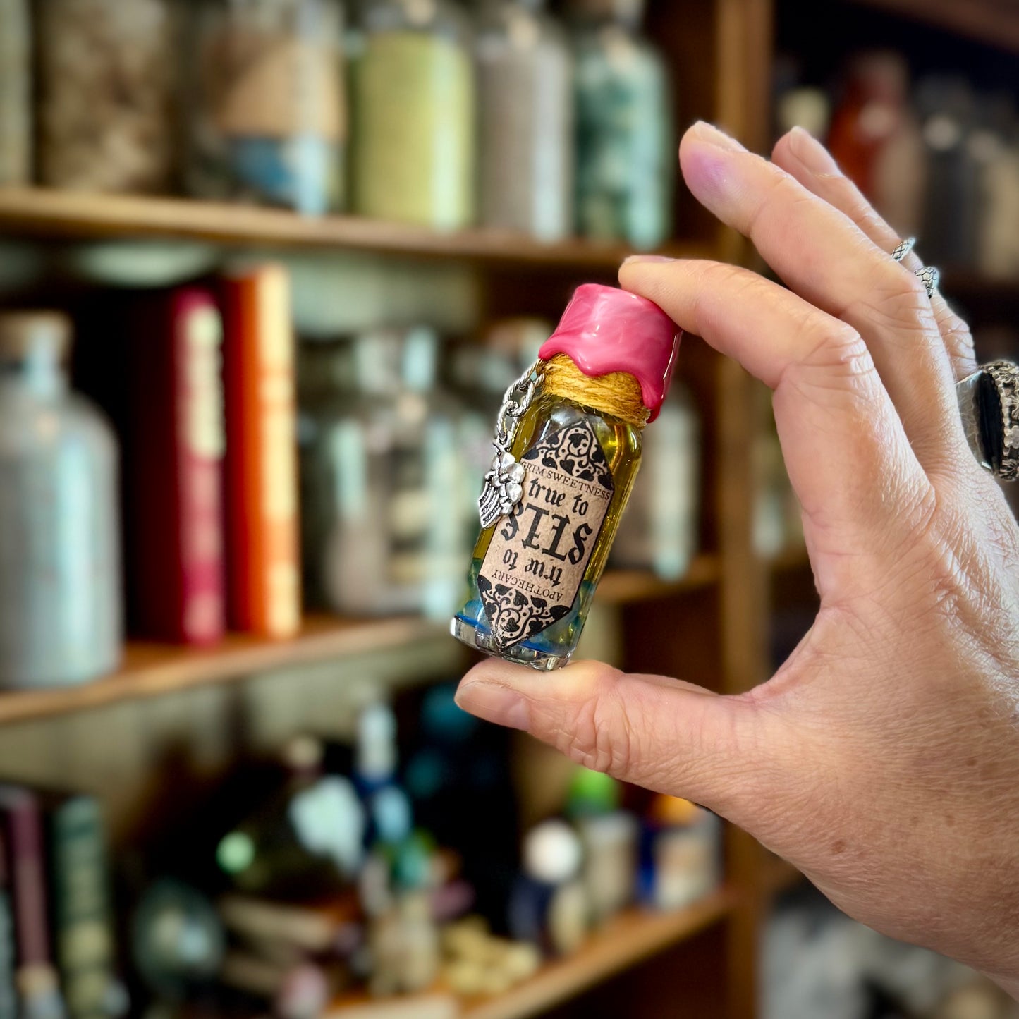 True to Self Pansexual Flag Mini Potion Bottle Fidget
