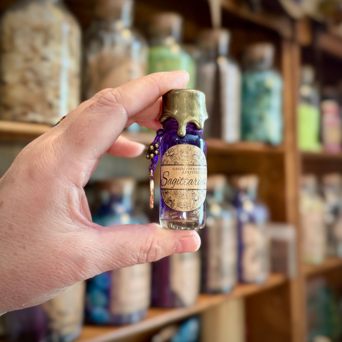 Sagittarius, A Zodiac Themed Mini Potion Bottle Fidget