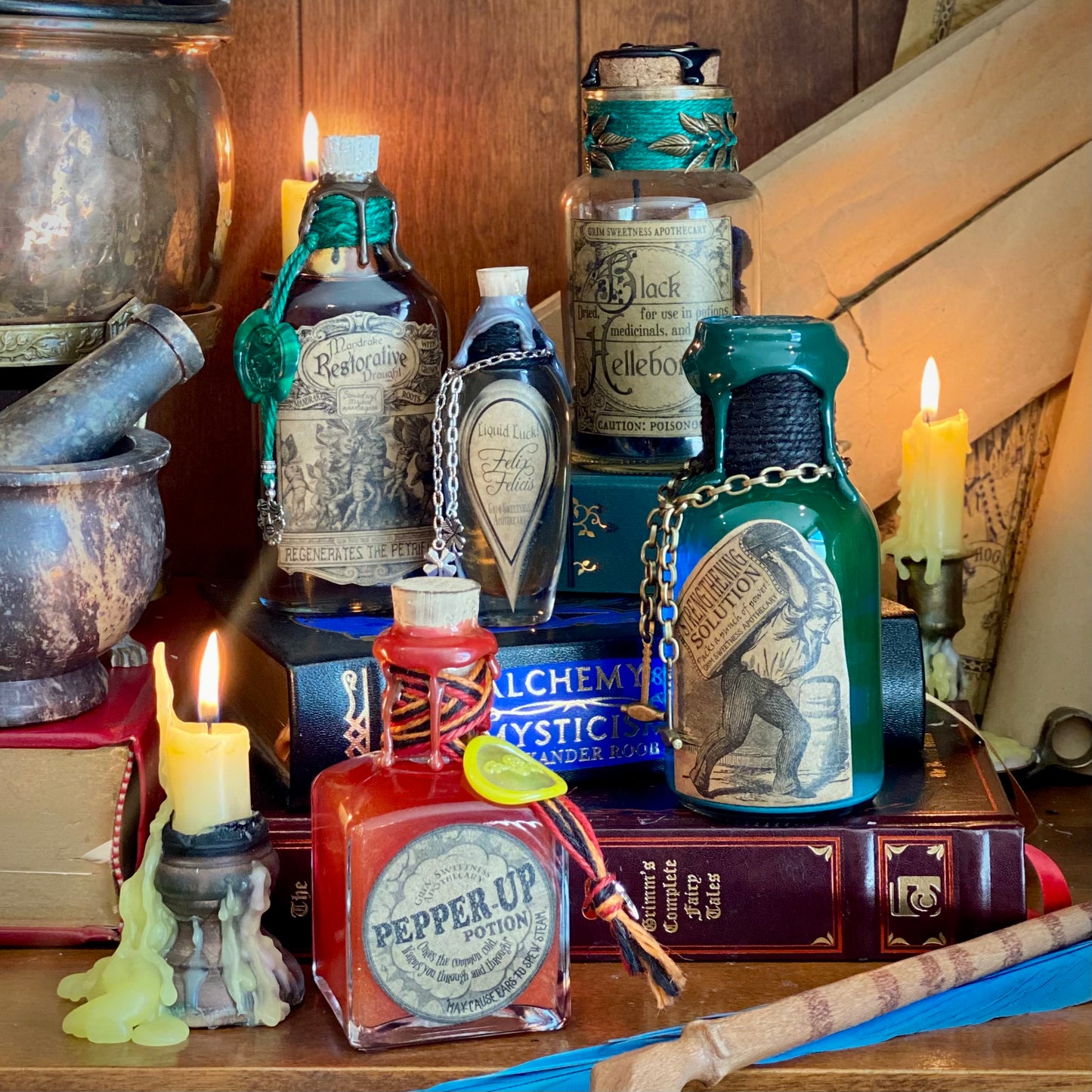 Dried Black Hellebore, A Decorative Apothecary Jar