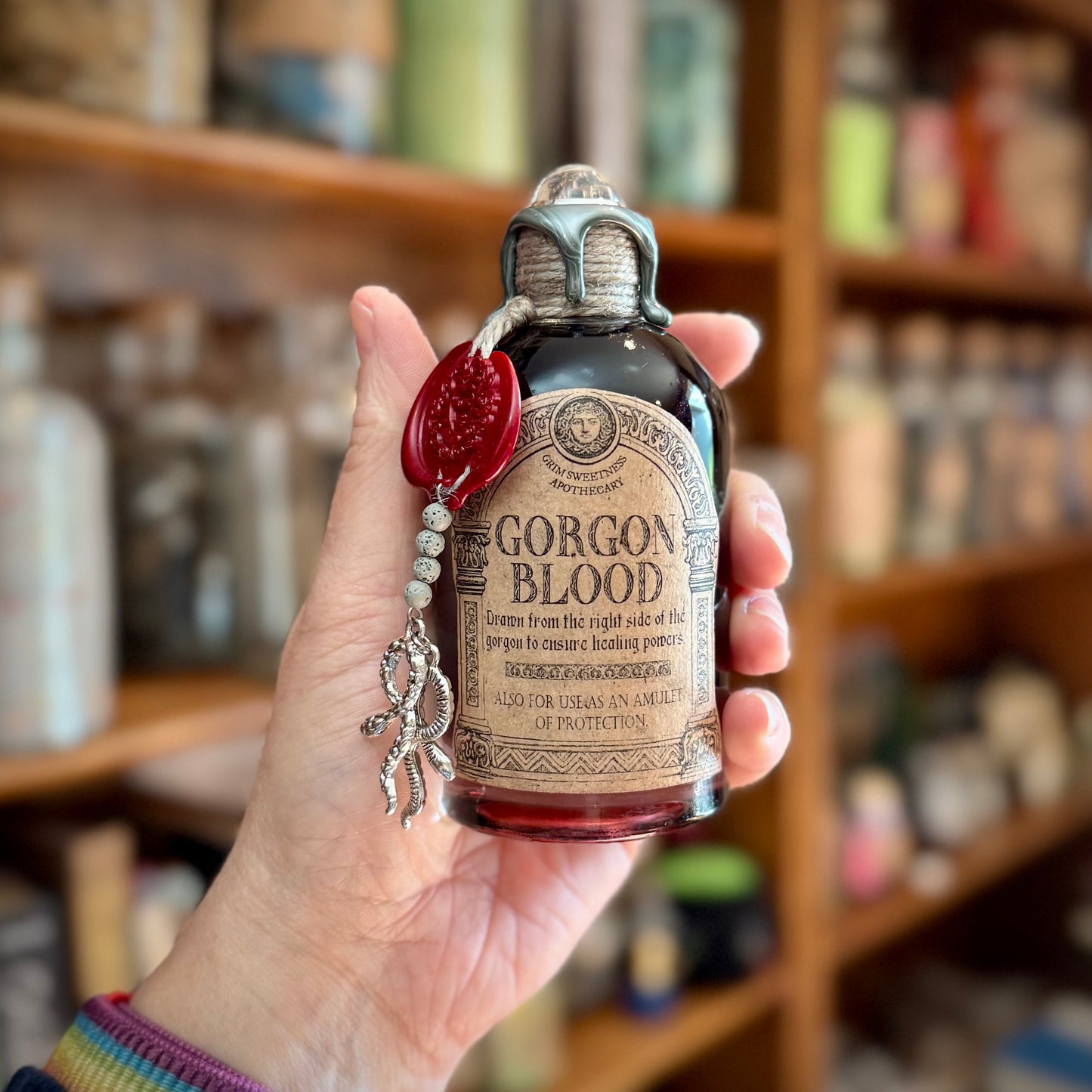 Gorgon Blood, Color Changing Potion Bottle Prop