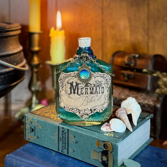 Mermaid Blood, A Color Shifting Potion Bottle Prop