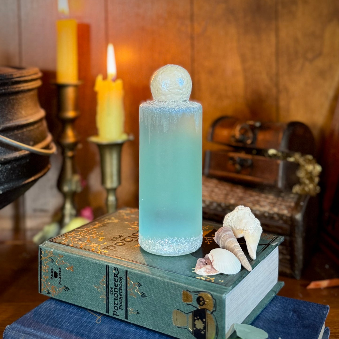 Breath of the Sea, Arctic Mermaid Swirling Potion Bottle Prop
