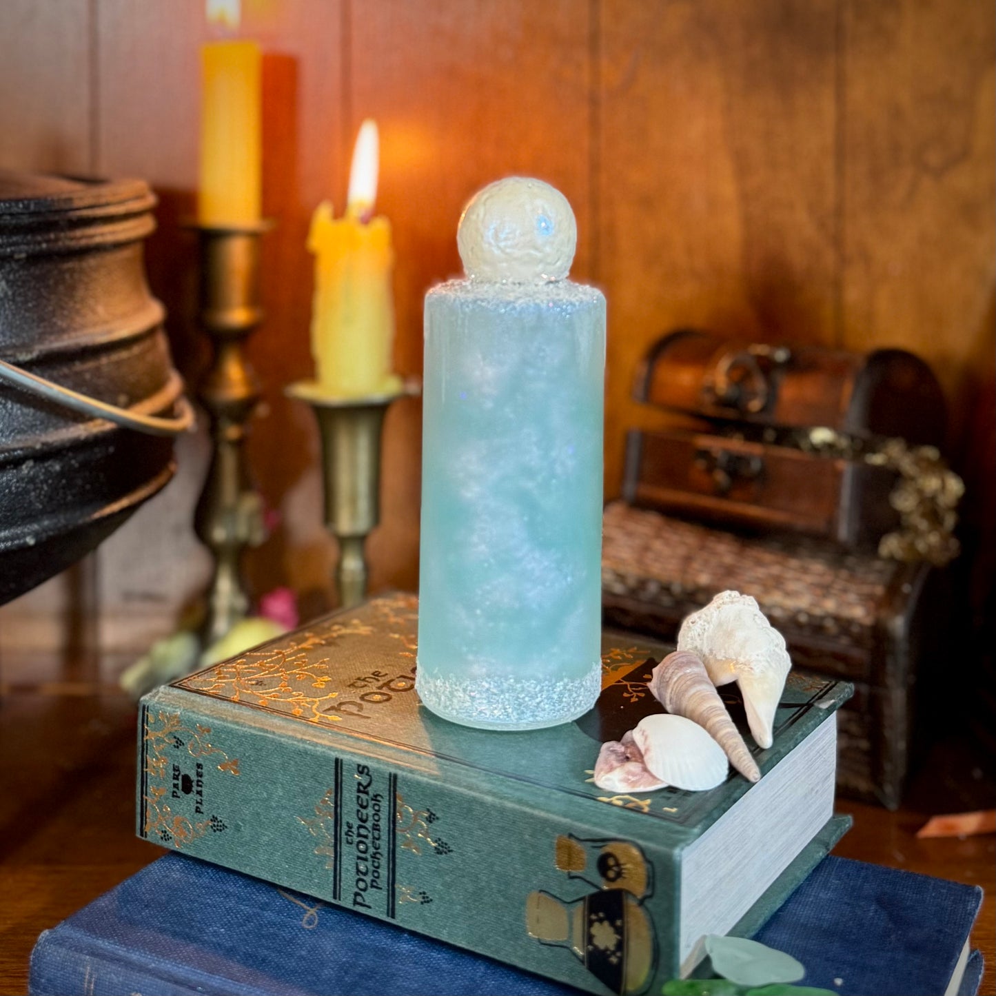 Breath of the Sea, Arctic Mermaid Swirling Potion Bottle Prop
