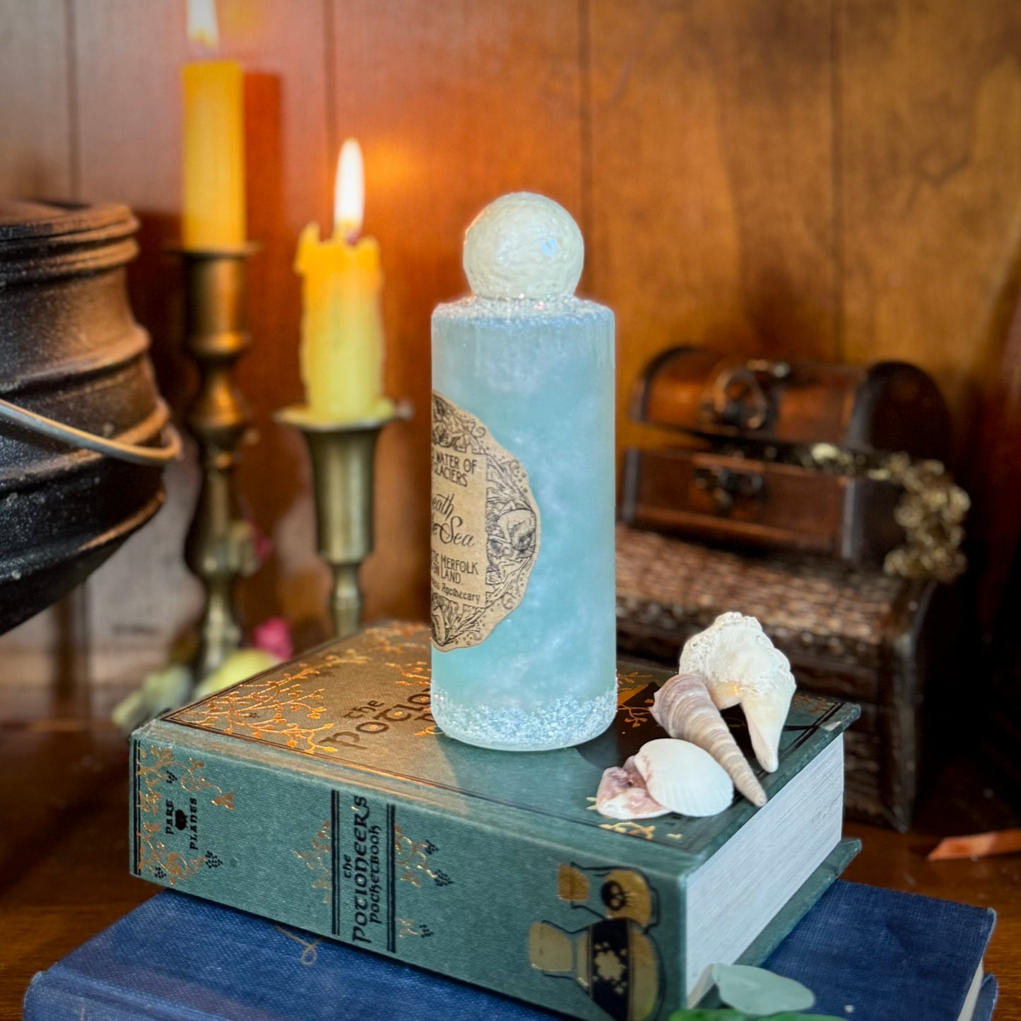 Breath of the Sea, Arctic Mermaid Swirling Potion Bottle Prop