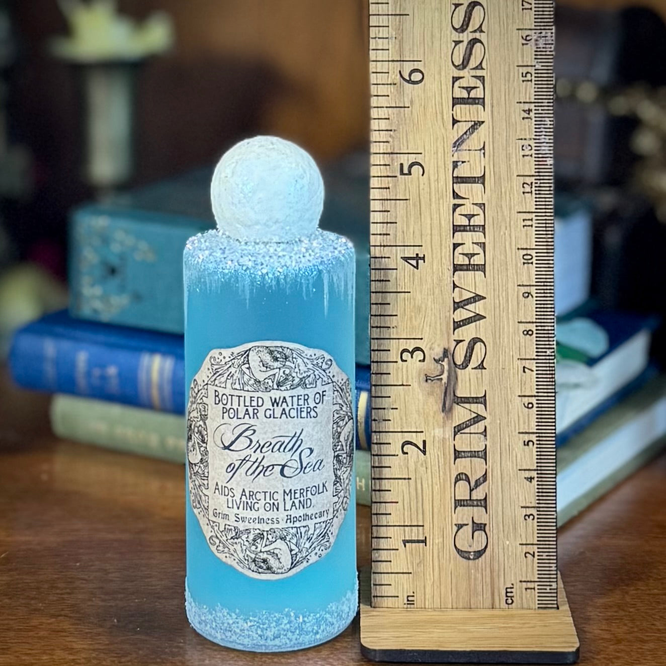 Breath of the Sea, Arctic Mermaid Swirling Potion Bottle Prop