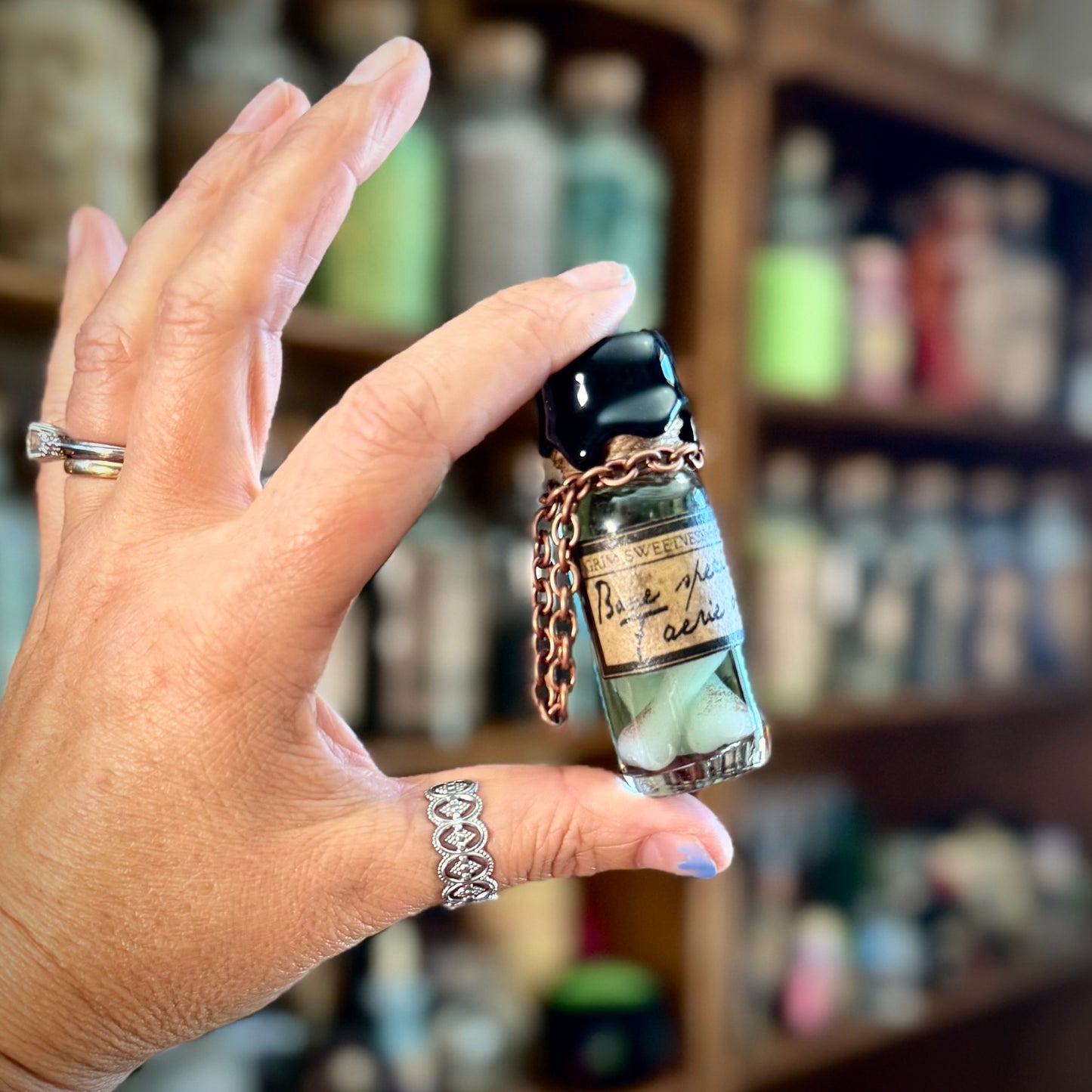Faerie Bones Specimen Jar, A Mini Potion Bottle Fidget