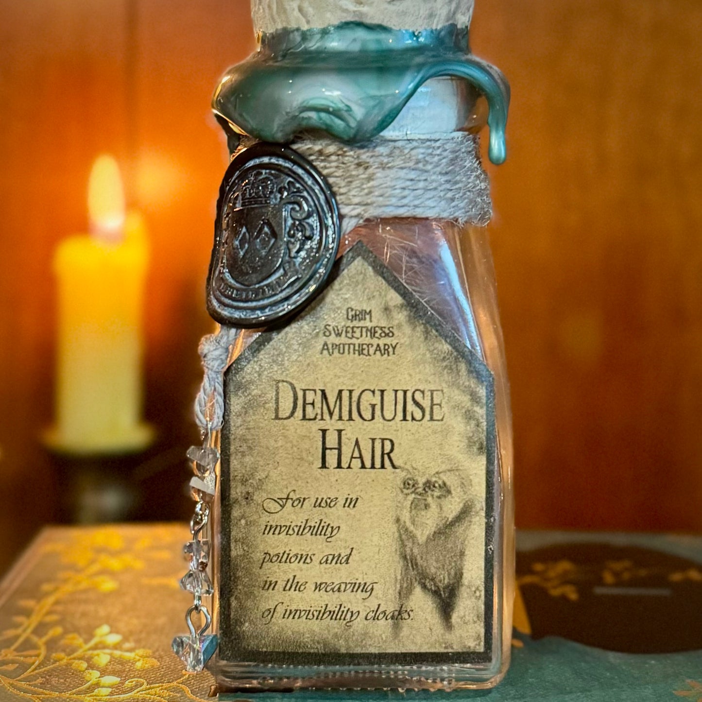 Demiguise Hair, A Fantasy Apothecary Jar