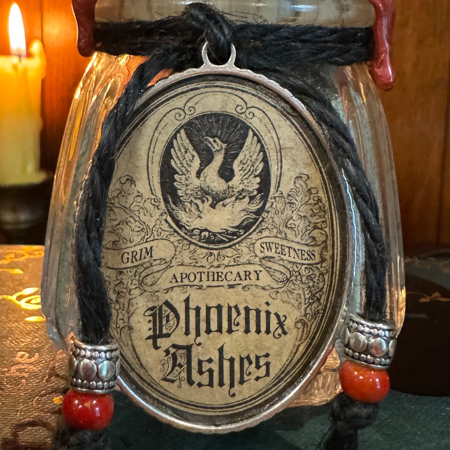Phoenix Ashes, A Fantasy Apothecary Jar