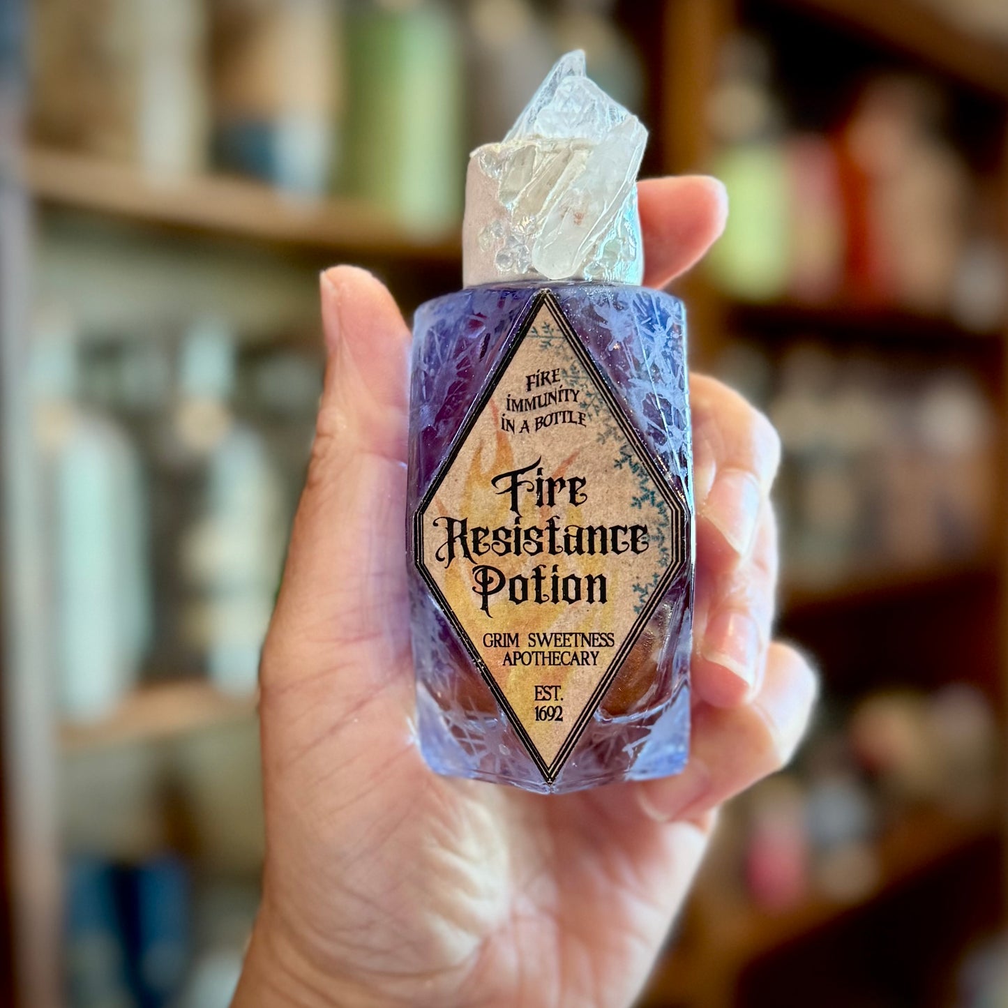 Fire Resistance Potion, A Color Changing Potion Bottle Prop