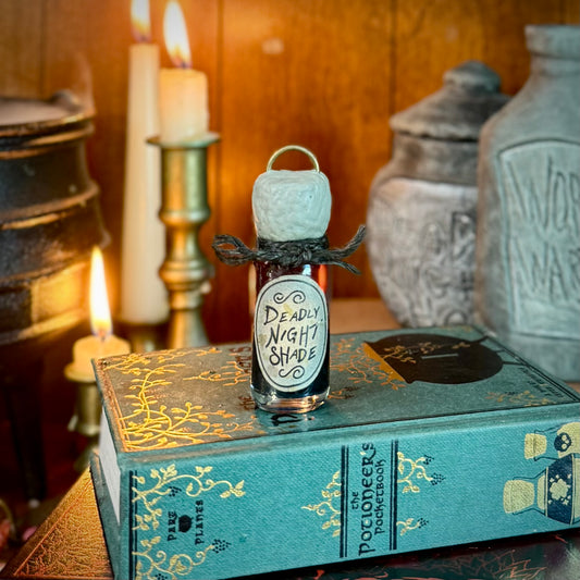 Set of Three Hand Sculpted Mini Fidget Potions; Deadly Nightshade, Worm's Wort, and Frog's Breath