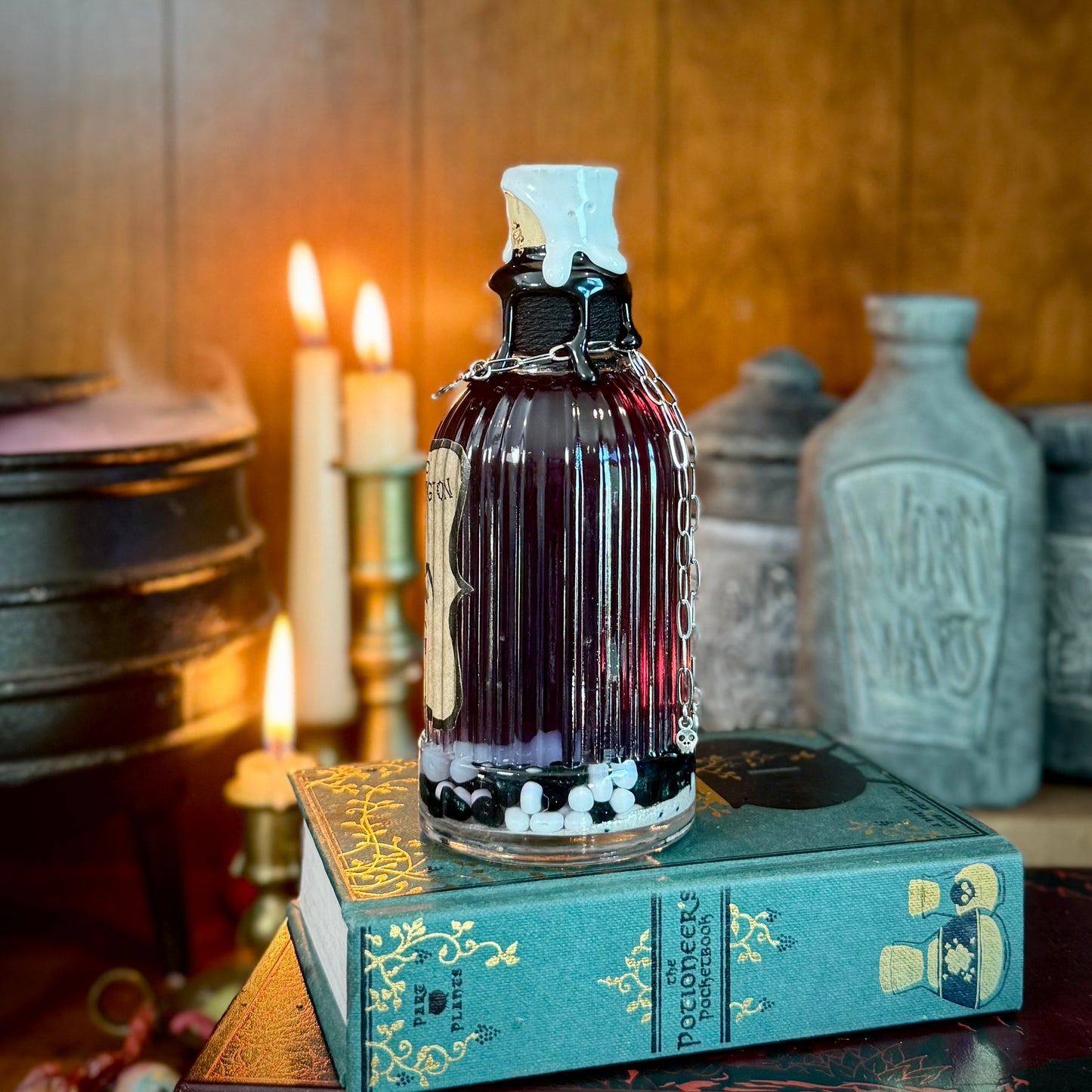 Essence of Jack Skellington, The Pumpkin King Color Changing Decorative Potion Bottle