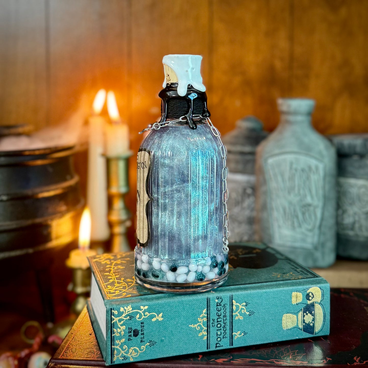 Essence of Jack Skellington, The Pumpkin King Color Changing Decorative Potion Bottle