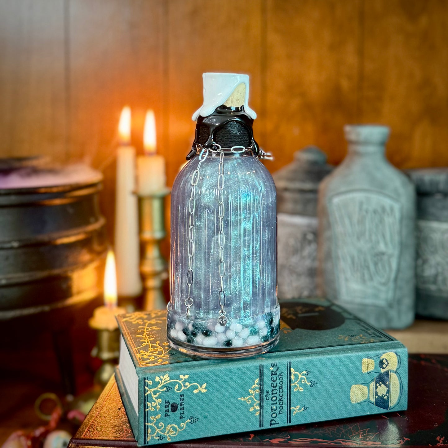 Essence of Jack Skellington, The Pumpkin King Color Changing Decorative Potion Bottle