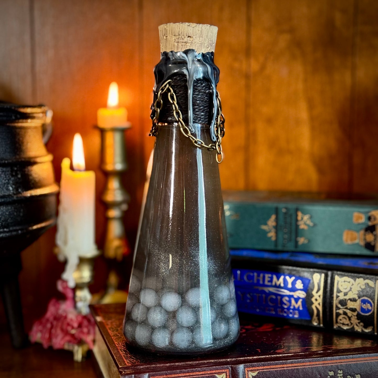 Bottled Orbs, A Ghostly Color-Changing Potion Bottle Prop