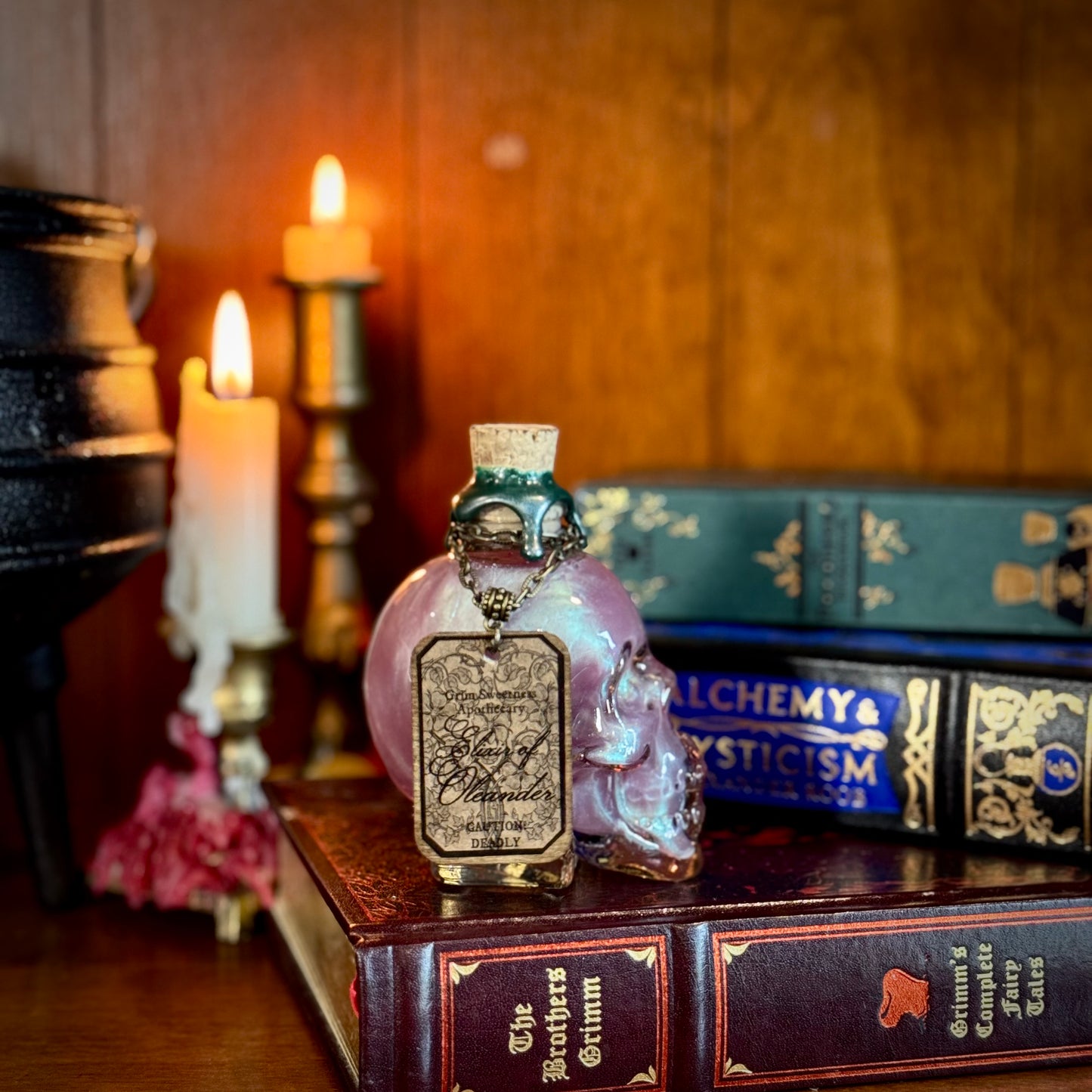 Small Elixir of Oleander, A Color Changing Potion Bottle Prop