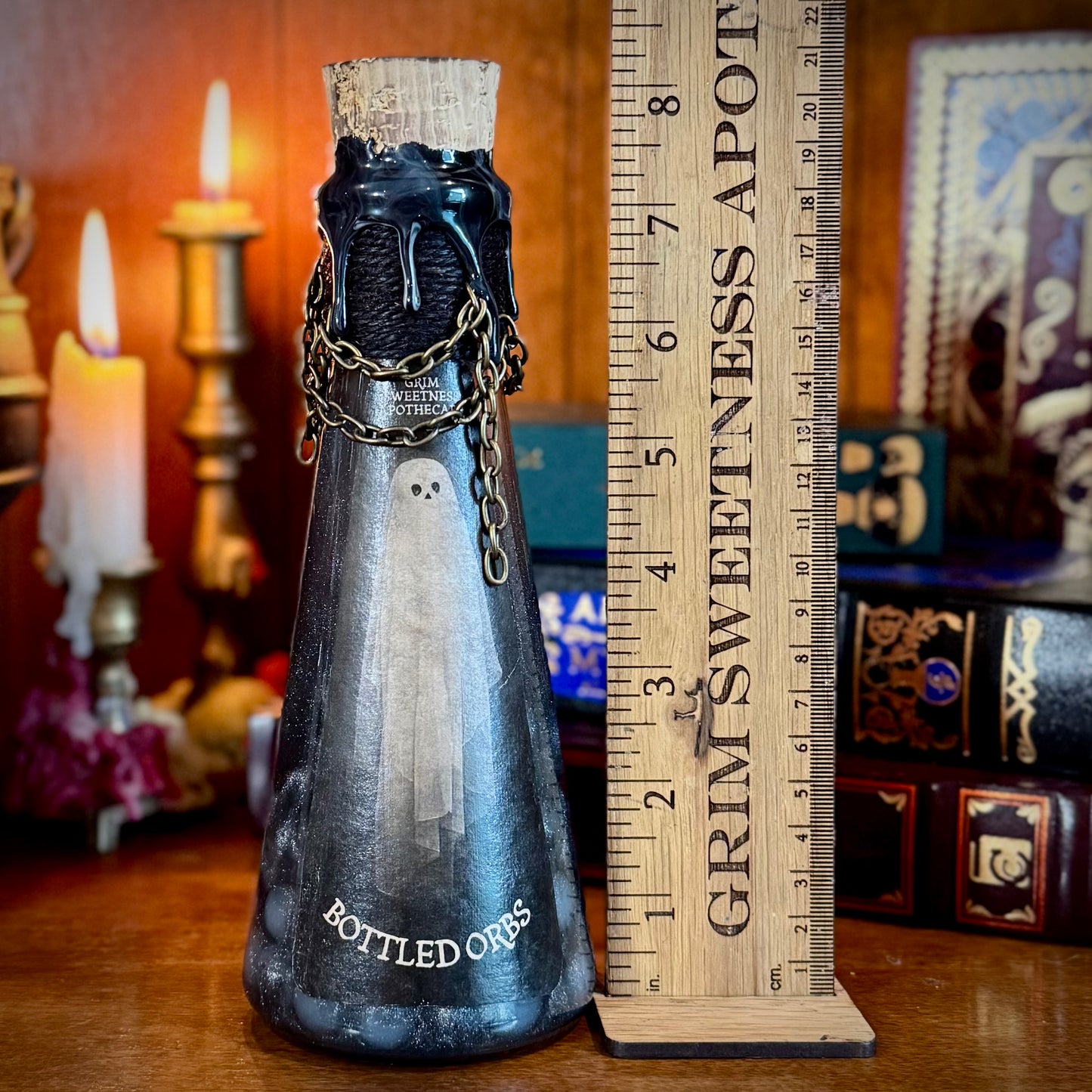 Bottled Orbs, A Ghostly Color-Changing Potion Bottle Prop