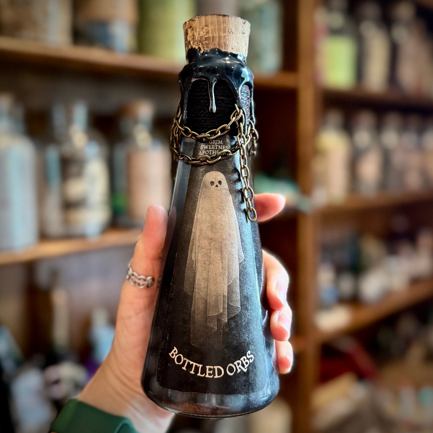 Bottled Orbs, A Ghostly Color-Changing Potion Bottle Prop