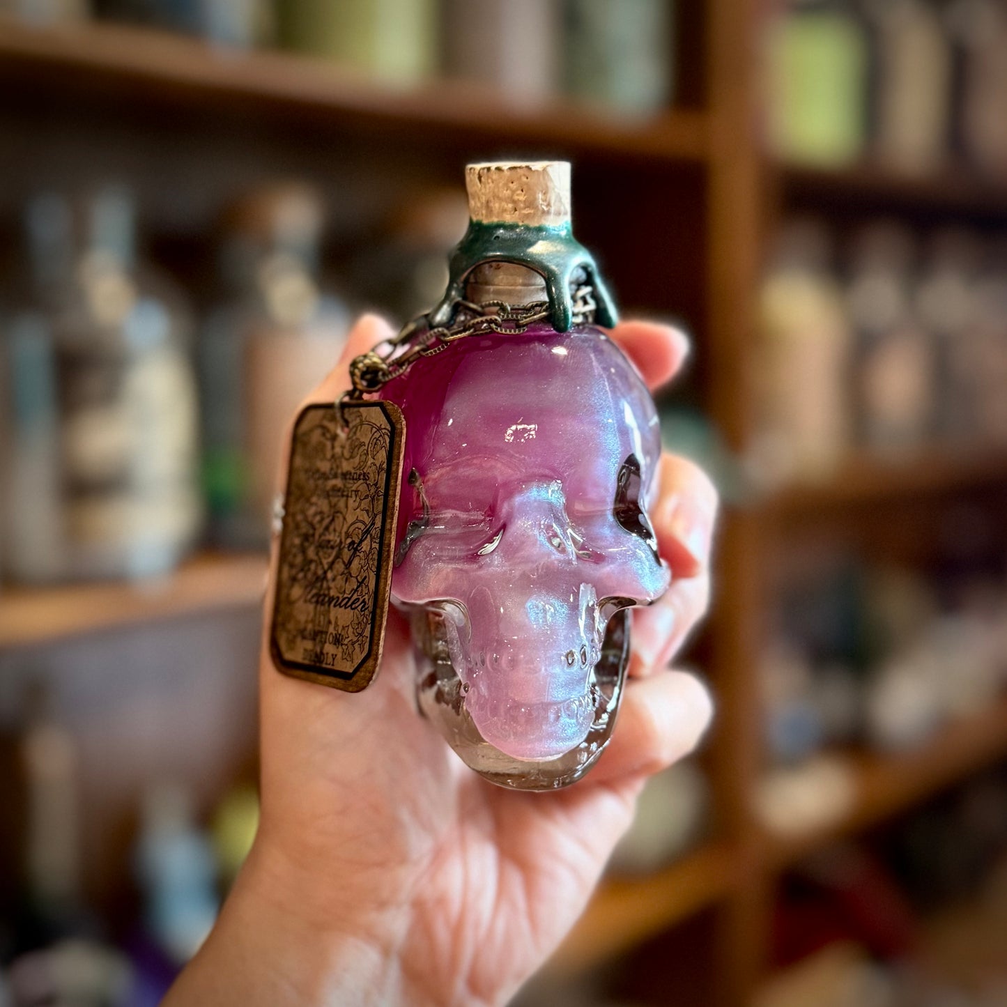 Small Elixir of Oleander, A Color Changing Potion Bottle Prop