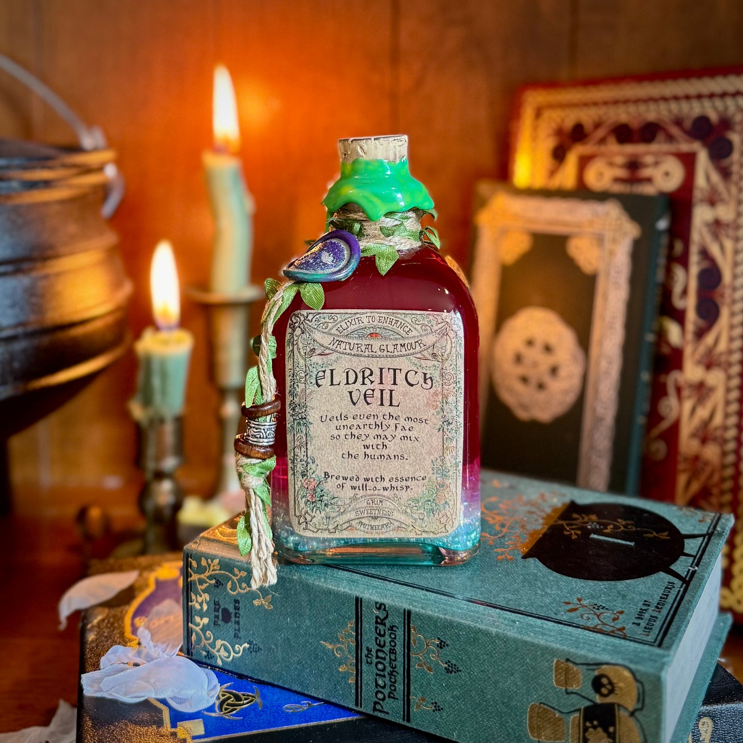 Eldritch Veil. A Fae, Color Change Potion Bottle Prop