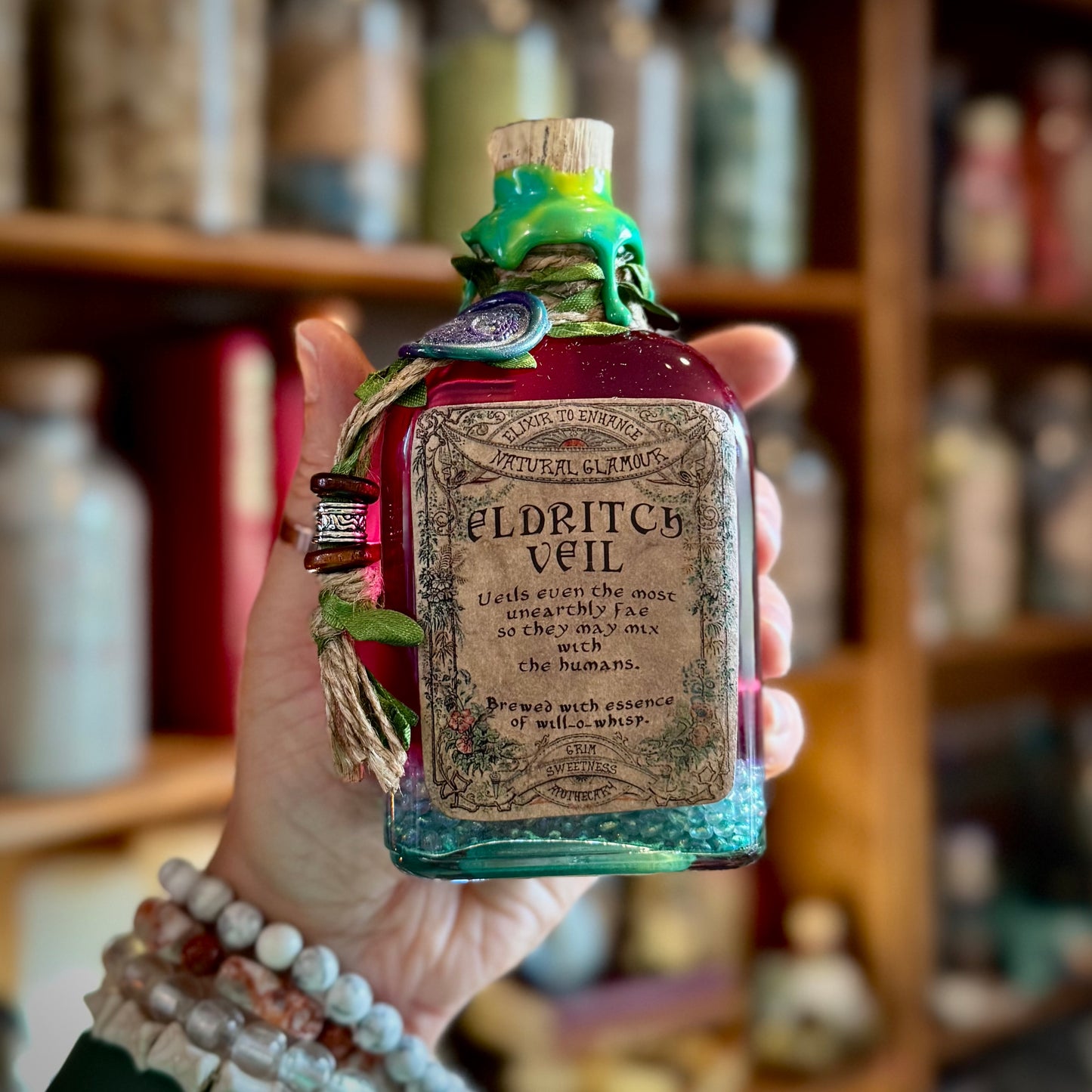 Eldritch Veil. A Fae, Color Change Potion Bottle Prop