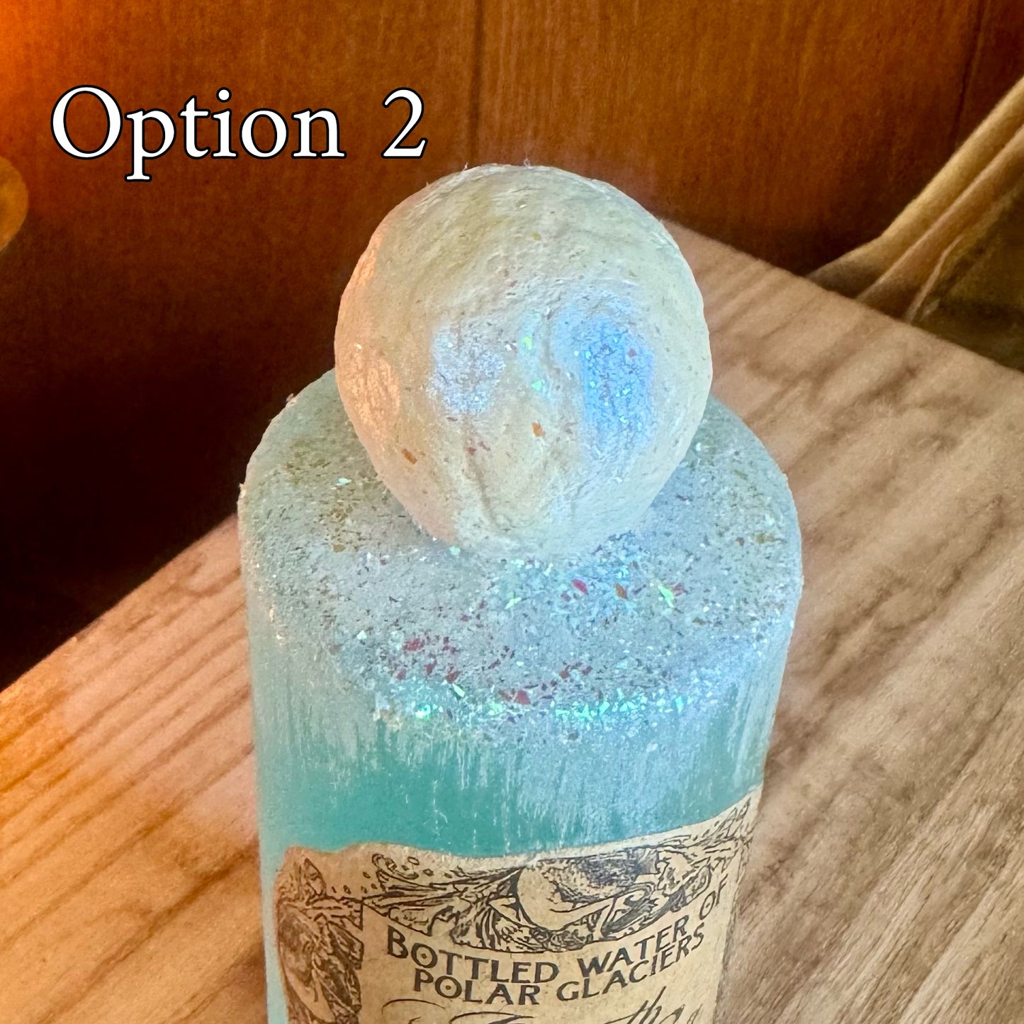 Breath of the Sea, Arctic Mermaid Swirling Potion Bottle Prop