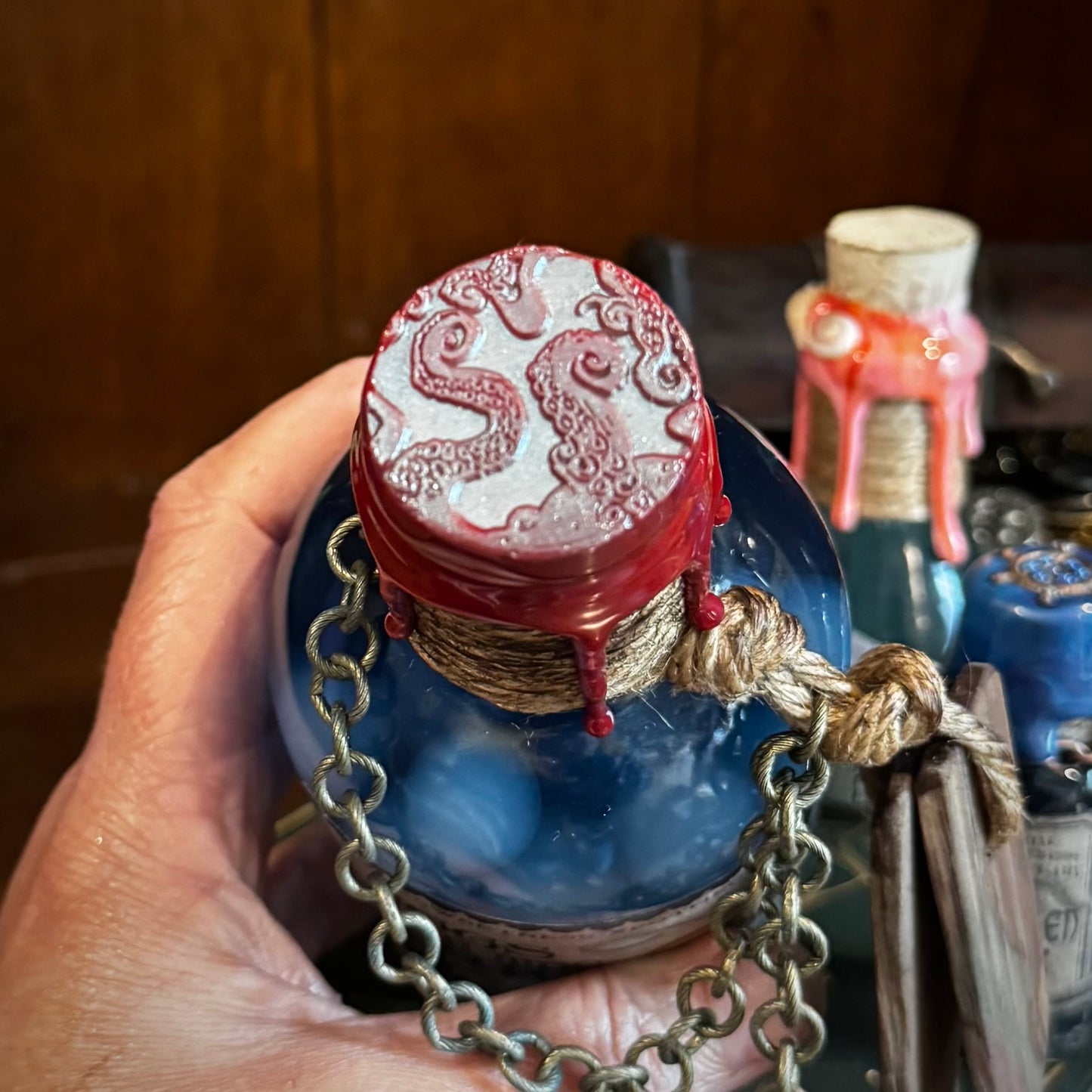 Kraken Eggs, A Decorative, Color Changing Potion Bottle Prop