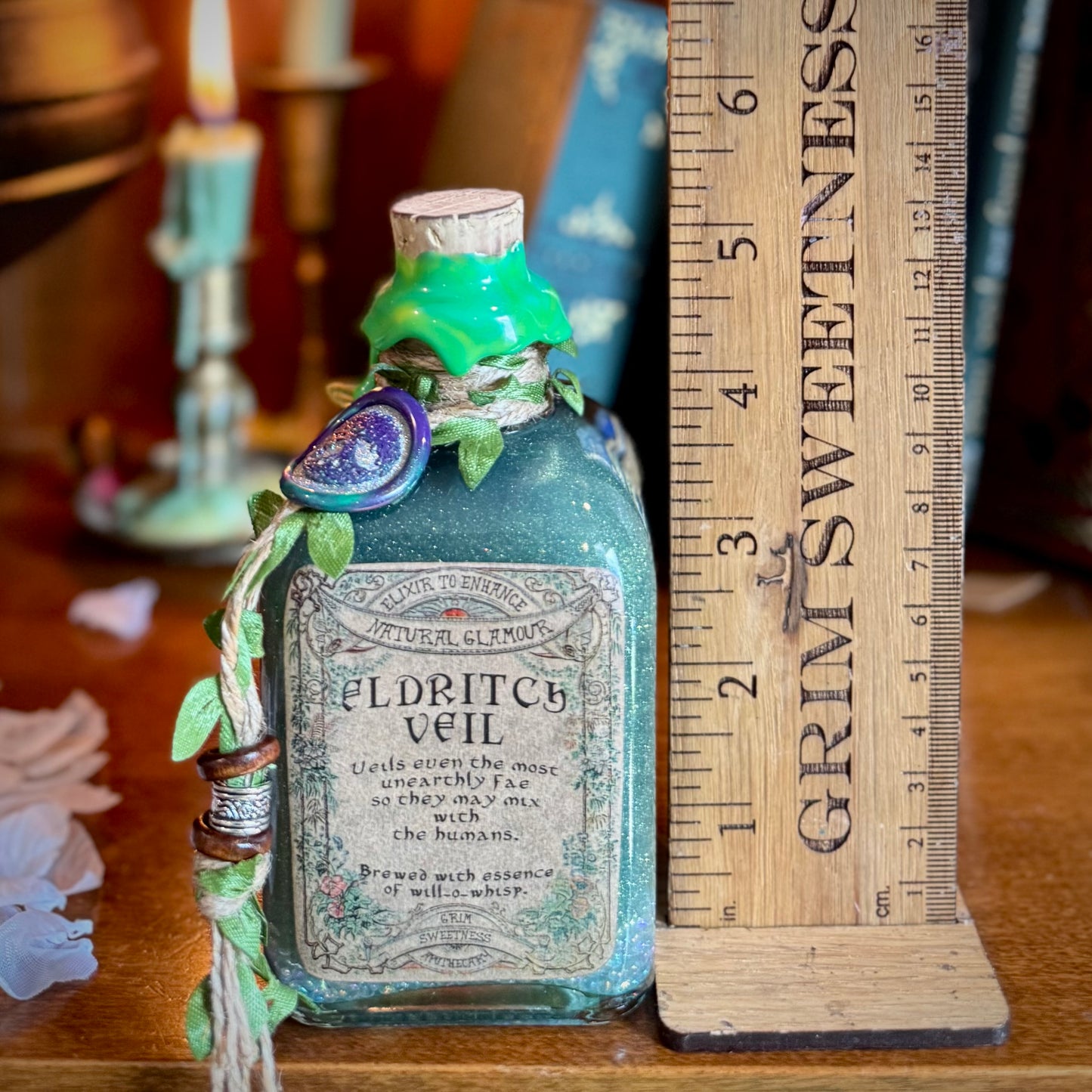 Eldritch Veil. A Fae, Color Change Potion Bottle Prop
