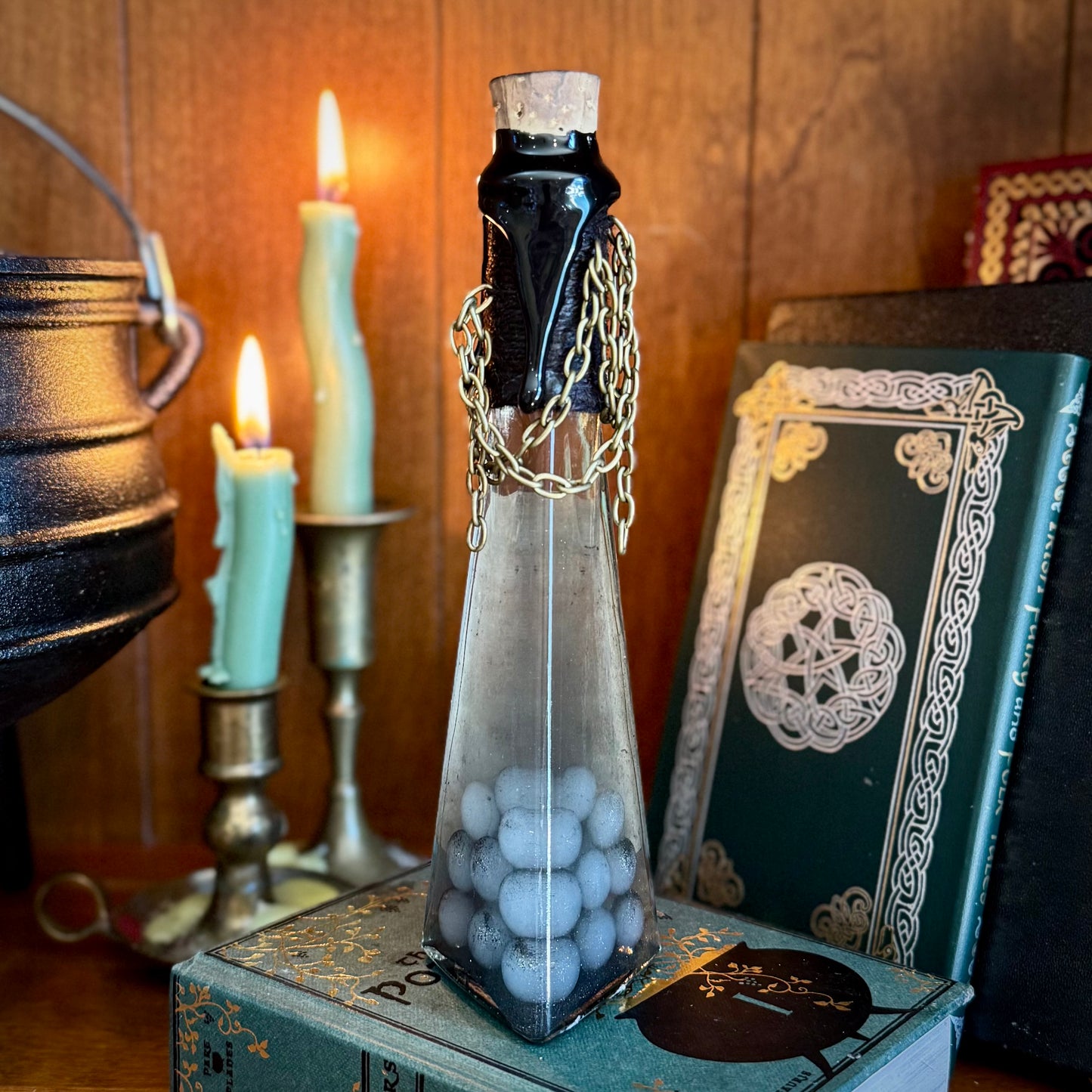 Bottled Orbs, A Ghostly Color-Changing Potion Bottle Prop