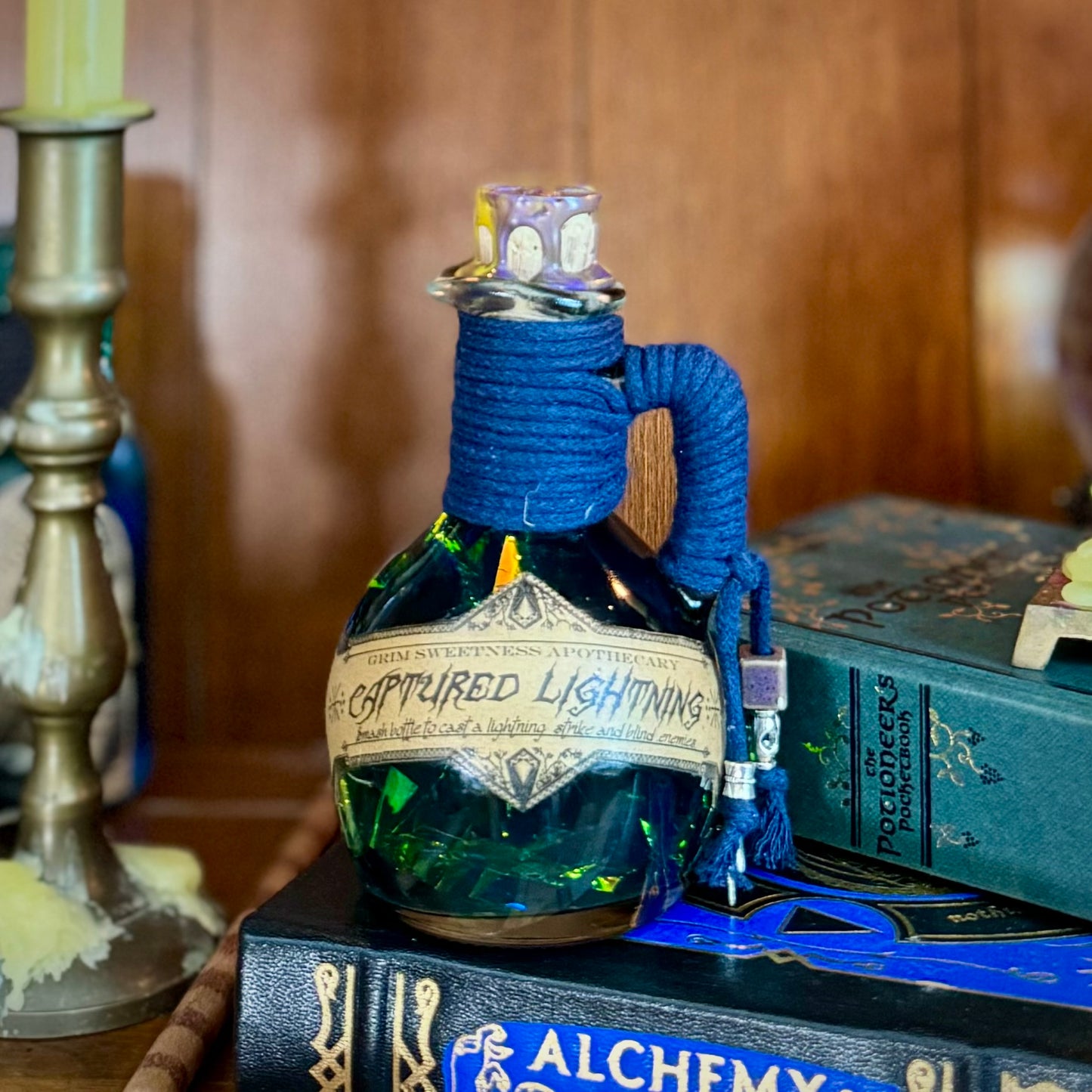 Captured Lightning, a Magical Potion Bottle Decoration