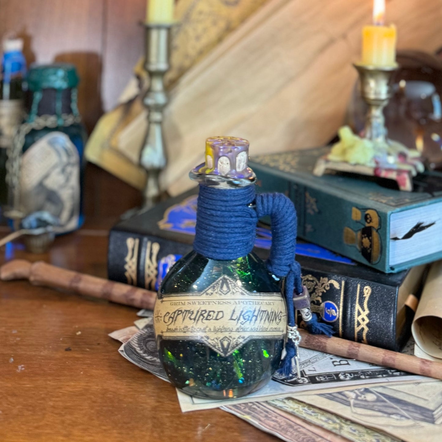 Captured Lightning, a Magical Potion Bottle Decoration