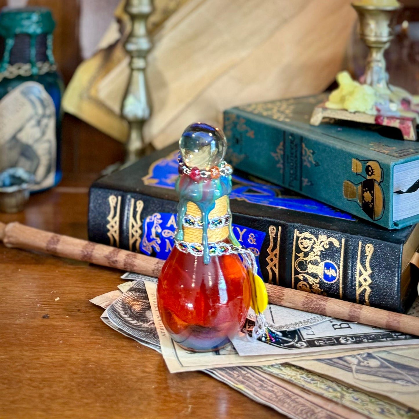 Elixir to Induce Euphoria, A Color Changing Potion Bottle Prop