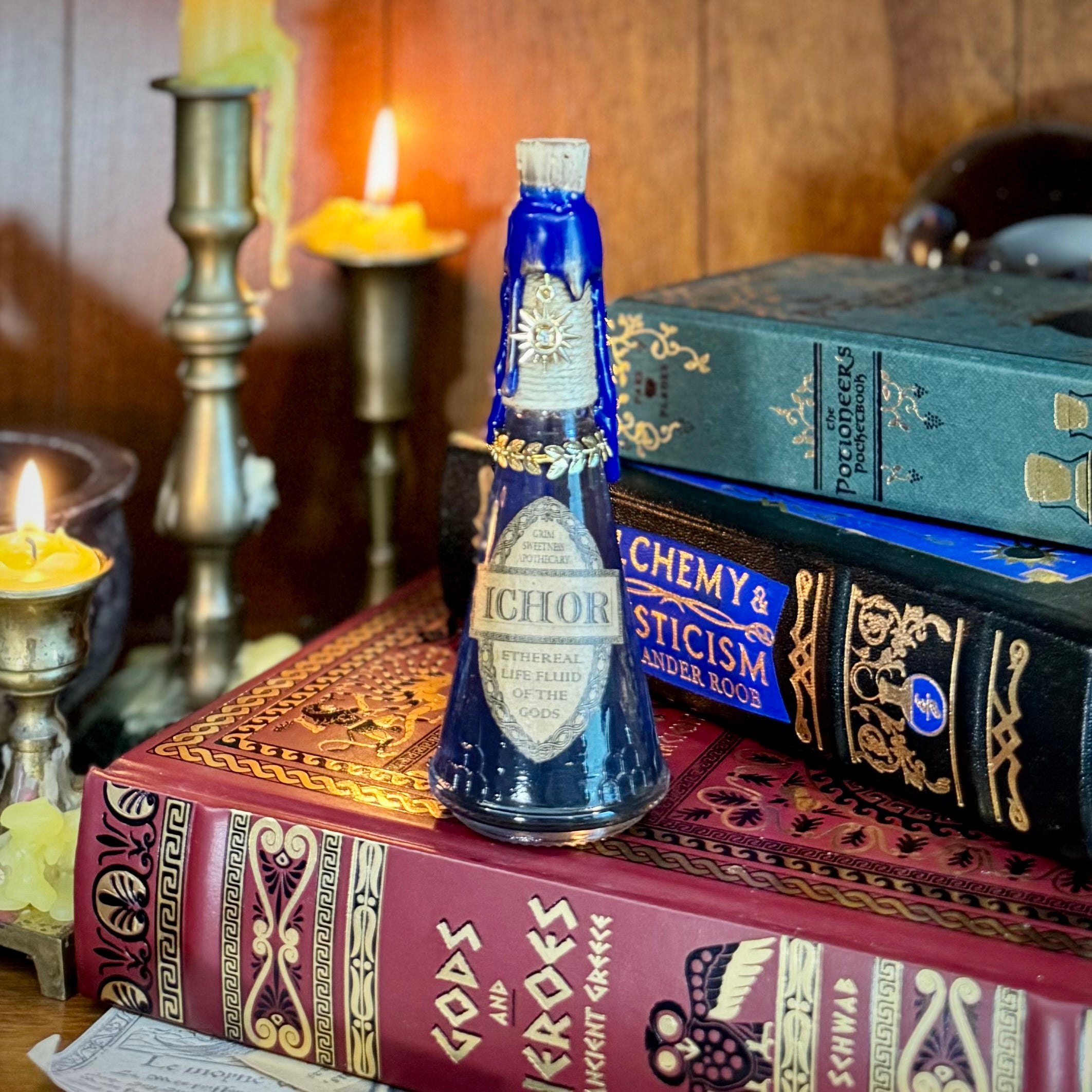 Ichor, Blood of the Gods, Color Changing Decorative Potion Bottle ...