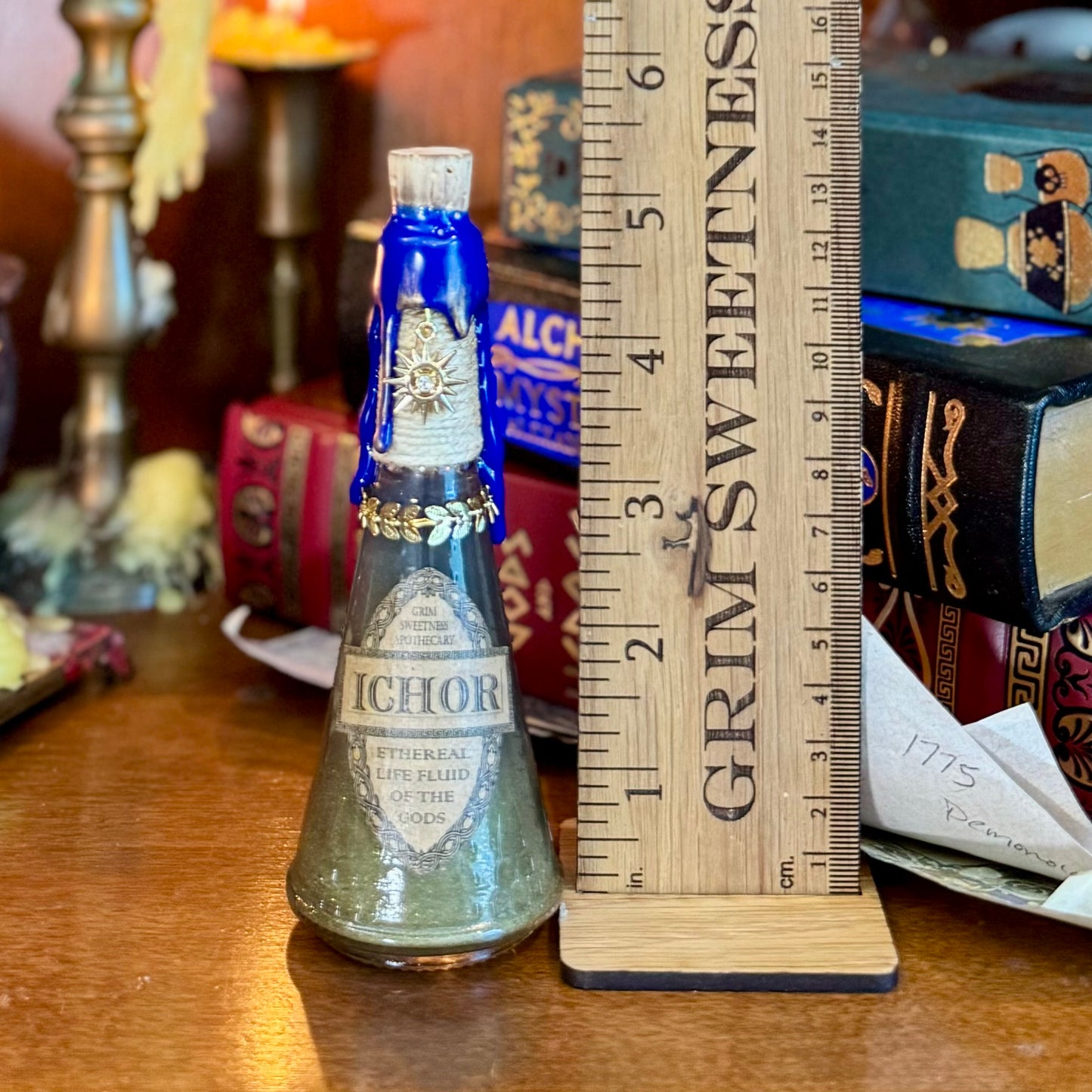 Ichor, Blood of the Gods, Color Changing Decorative Potion Bottle ...