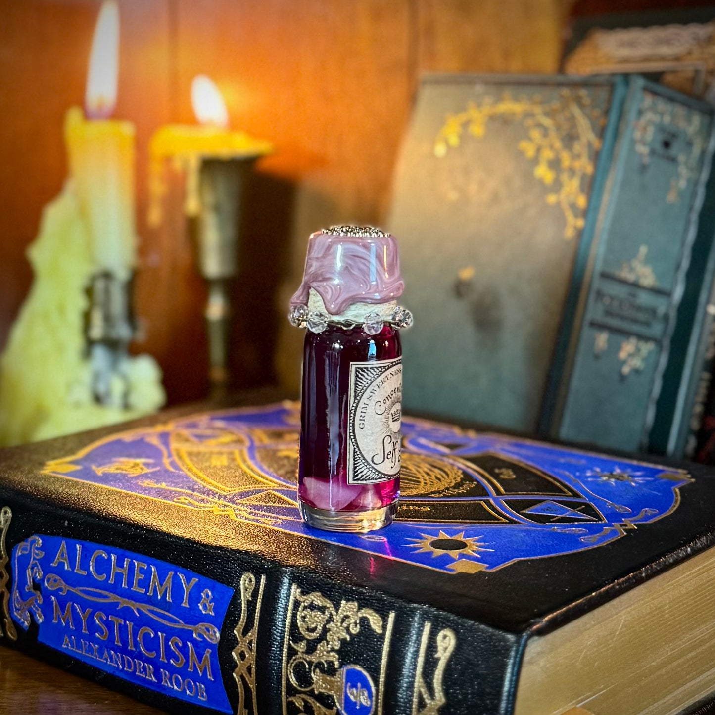 Self Love, A Rose Quartz Infused Mini Potion Bottle Fidget