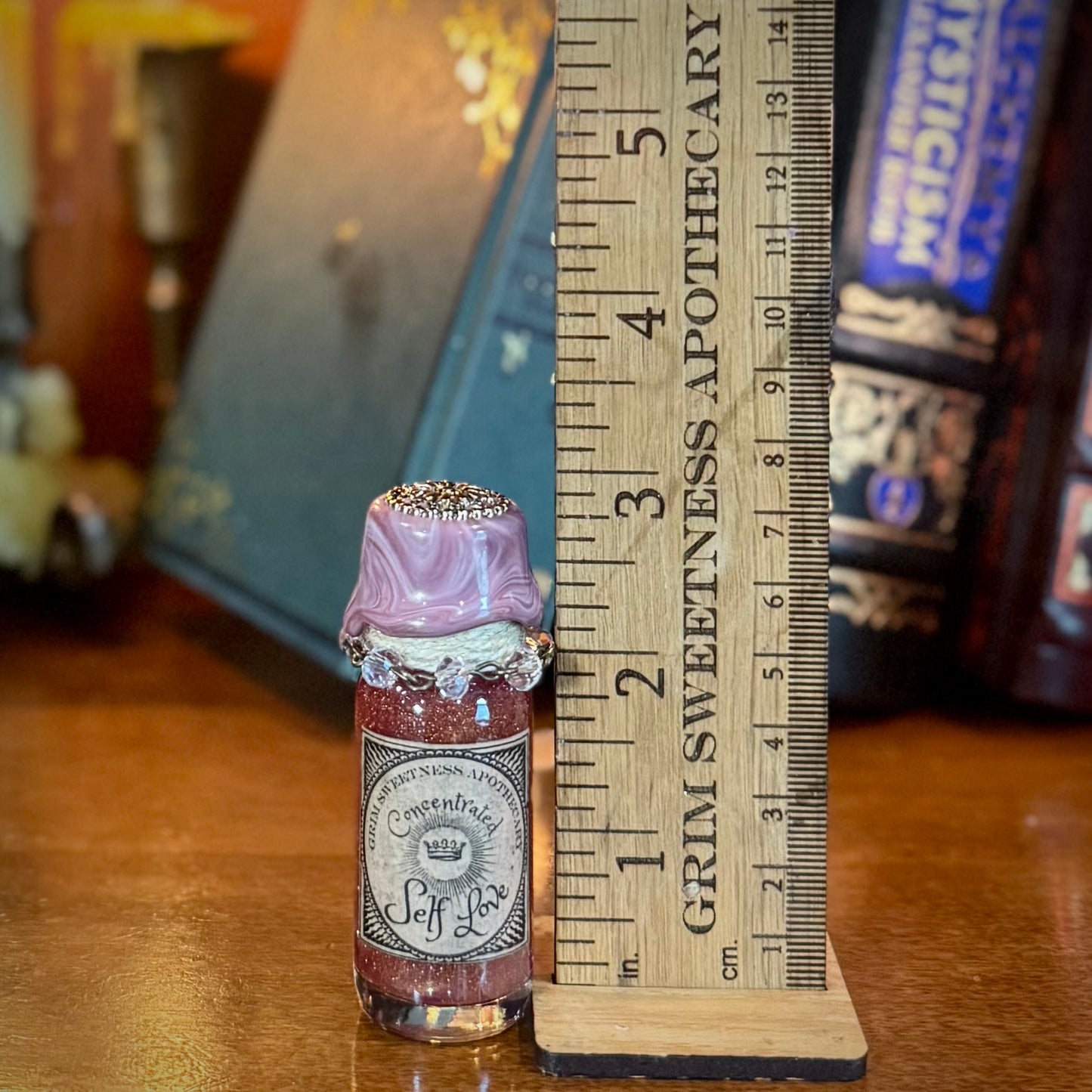 Self Love, A Rose Quartz Infused Mini Potion Bottle Fidget