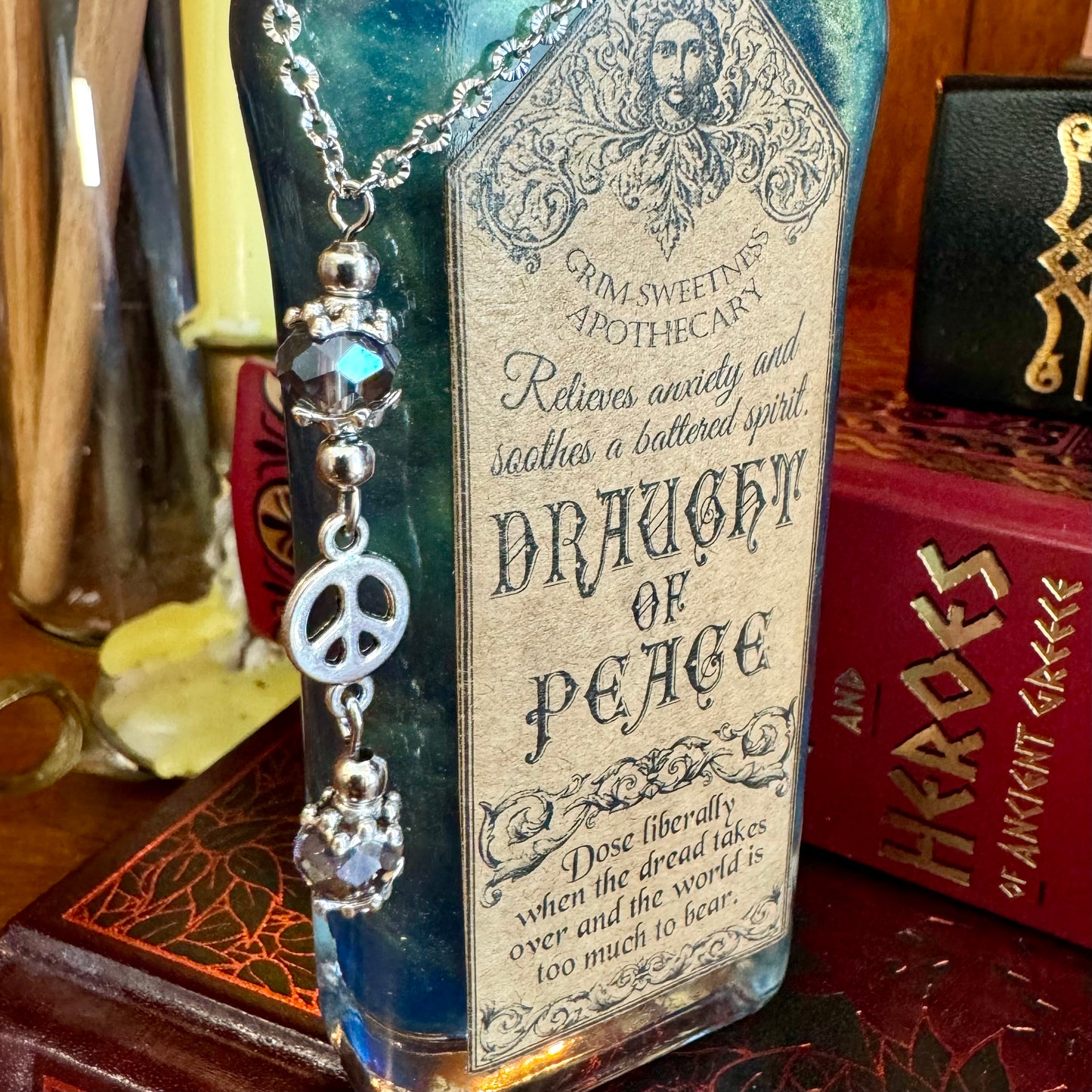 Draught of Peace, A Color Changing Potion Bottle Prop