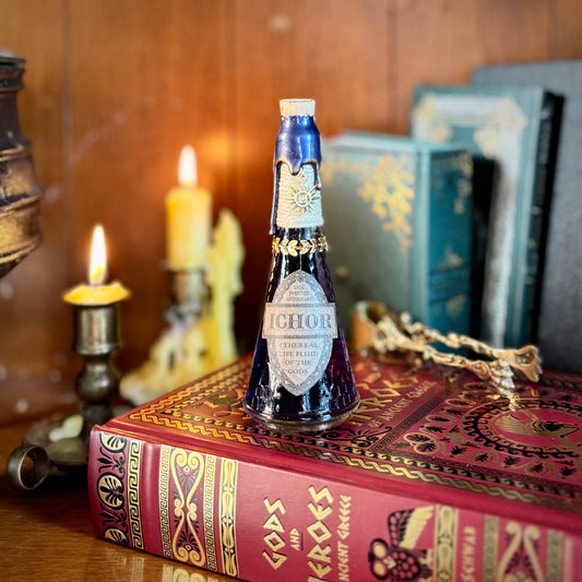 Ichor, Blood of the Gods, Color Changing Decorative Potion Bottle