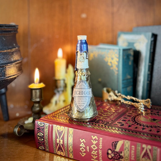 Ichor, Blood of the Gods, Color Changing Decorative Potion Bottle