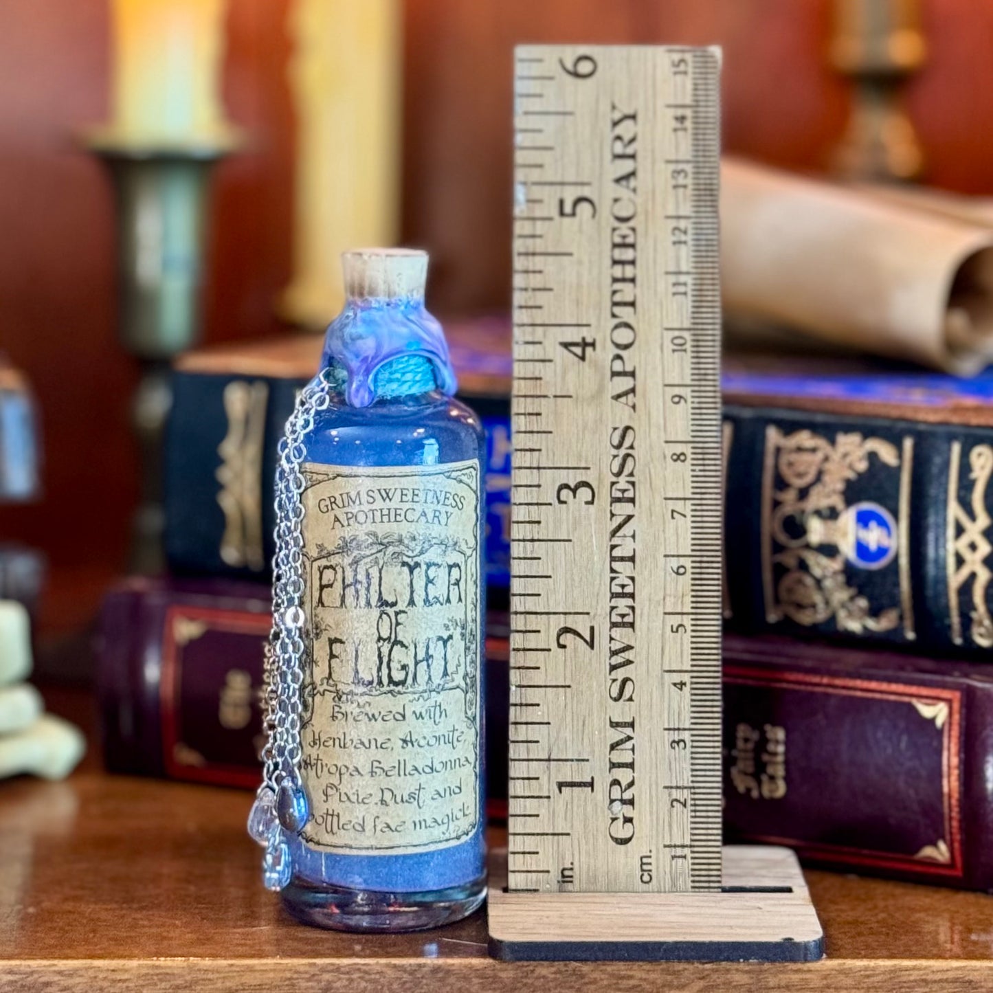 Philter of Flight, A Color Change Fairy Potion Bottle Prop