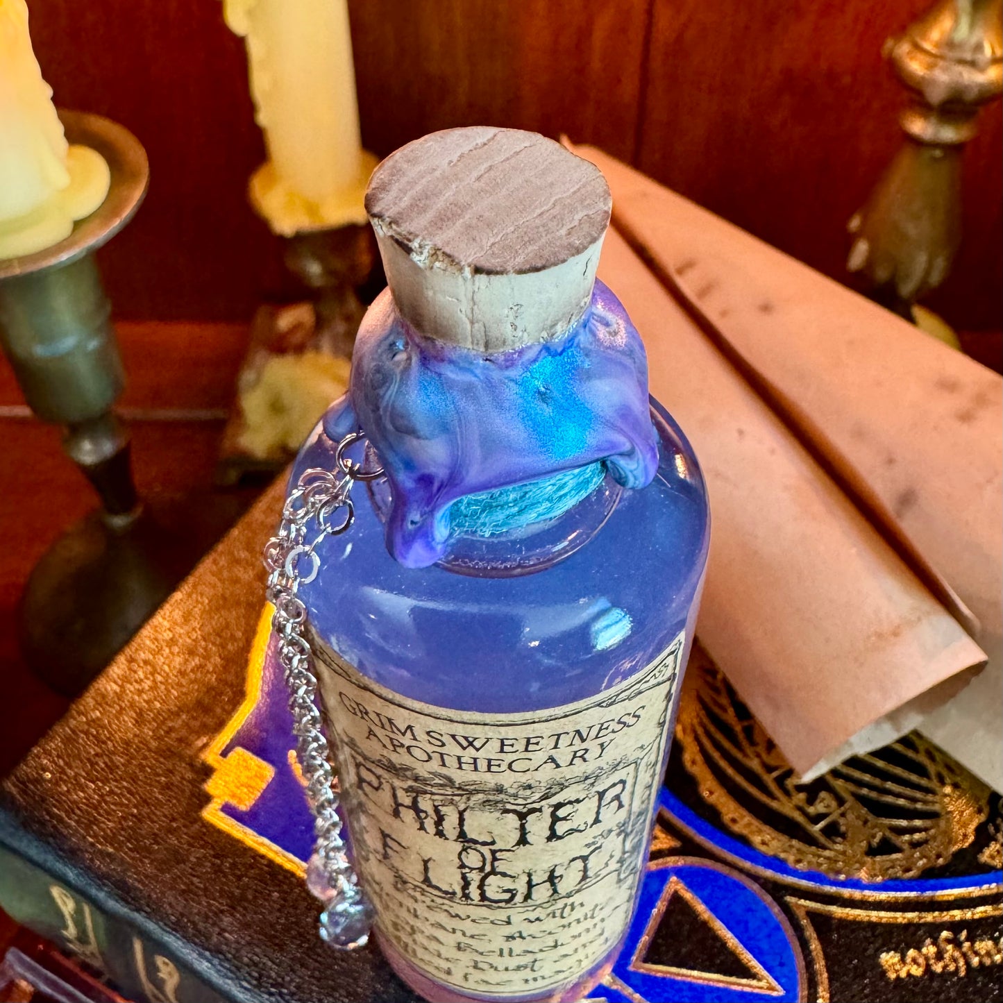 Philter of Flight, A Color Change Fairy Potion Bottle Prop