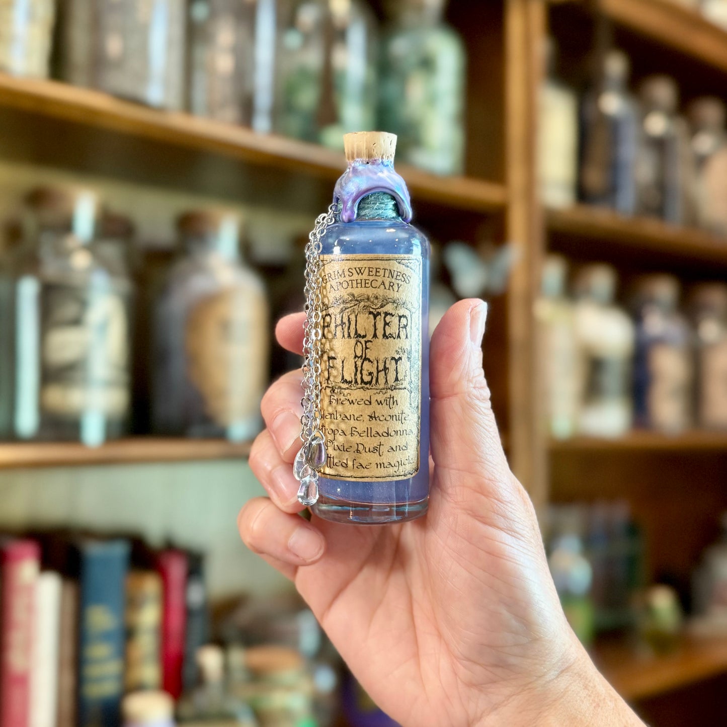 Philter of Flight, A Color Change Fairy Potion Bottle Prop